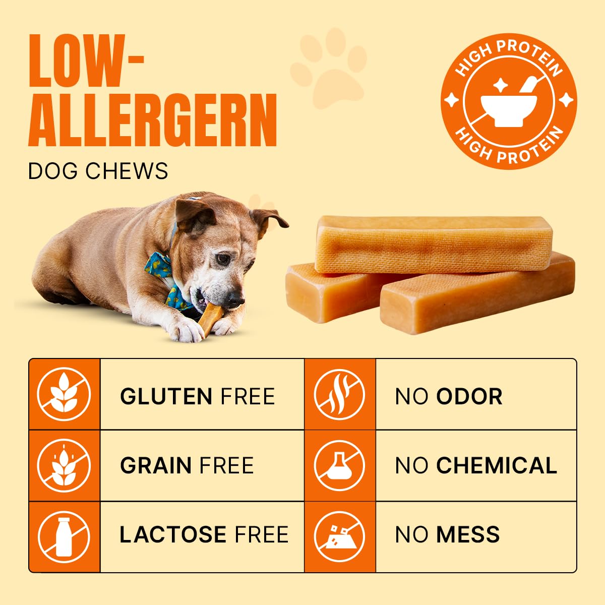 Tibetan Dog Chew Yak Cheese Sticks - Natural Treats for Extra Large Dogs, Long-Lasting, Easy Digest, Perfect for Aggressive Chew
