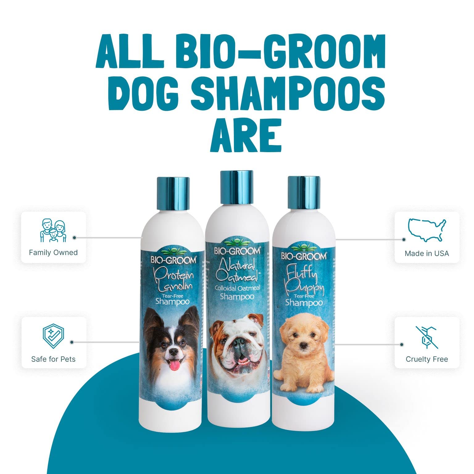 Bio-Groom Oatmeal Dog Shampoo – For Allergies And Itching, Cruelty-Free, Dog Bathing Supplies, Puppy Shampoo For Sensitive Skin, Made In Usa, Anti-Itch Dog Products – 12 Fl Oz 1-Pack