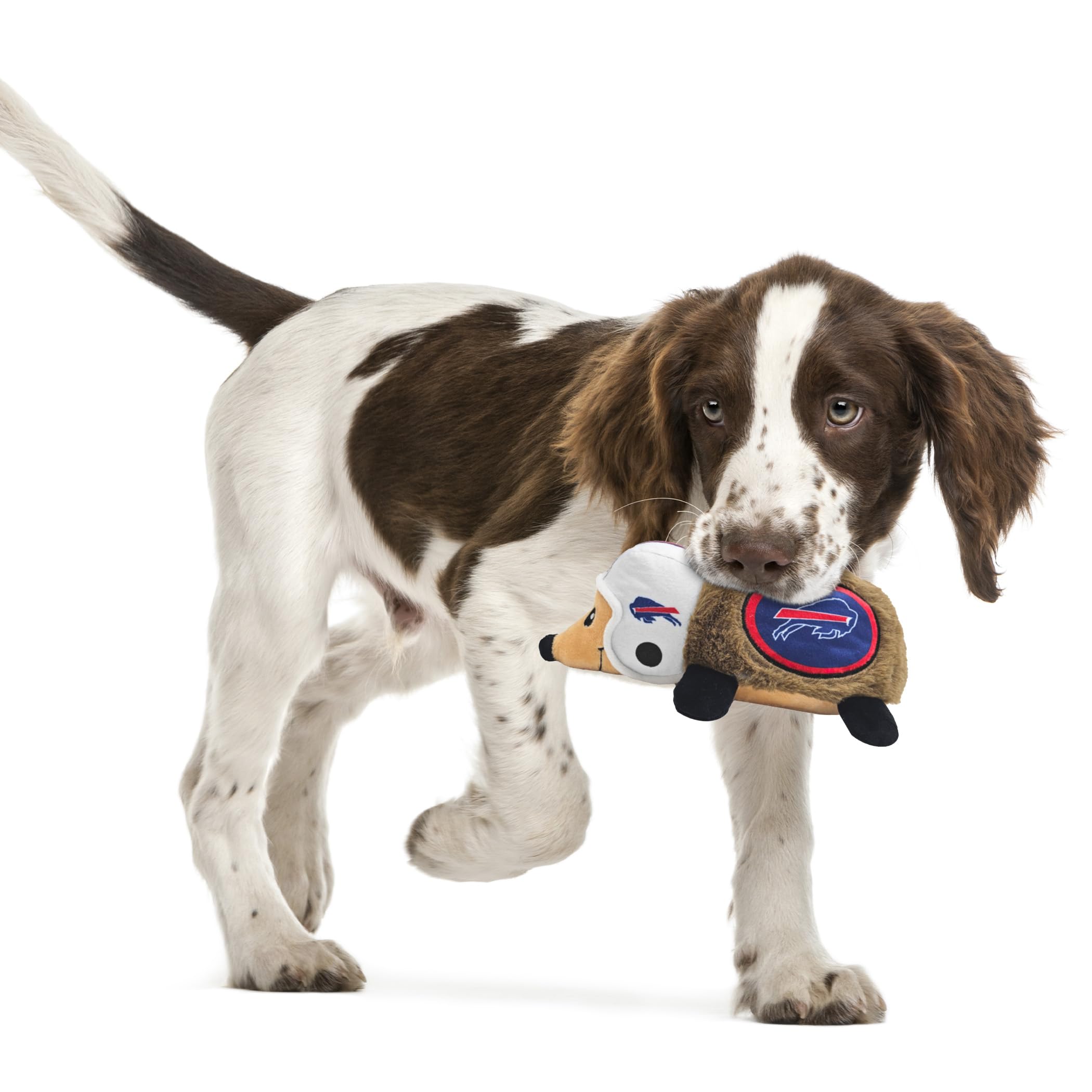 Nfl Buffalo Bills Plush Hedgehog Toy For Dogs & Cats, Cool Soft Pet Toy For Fun And Interactive Play, Dog Chew Toy With Squeaker