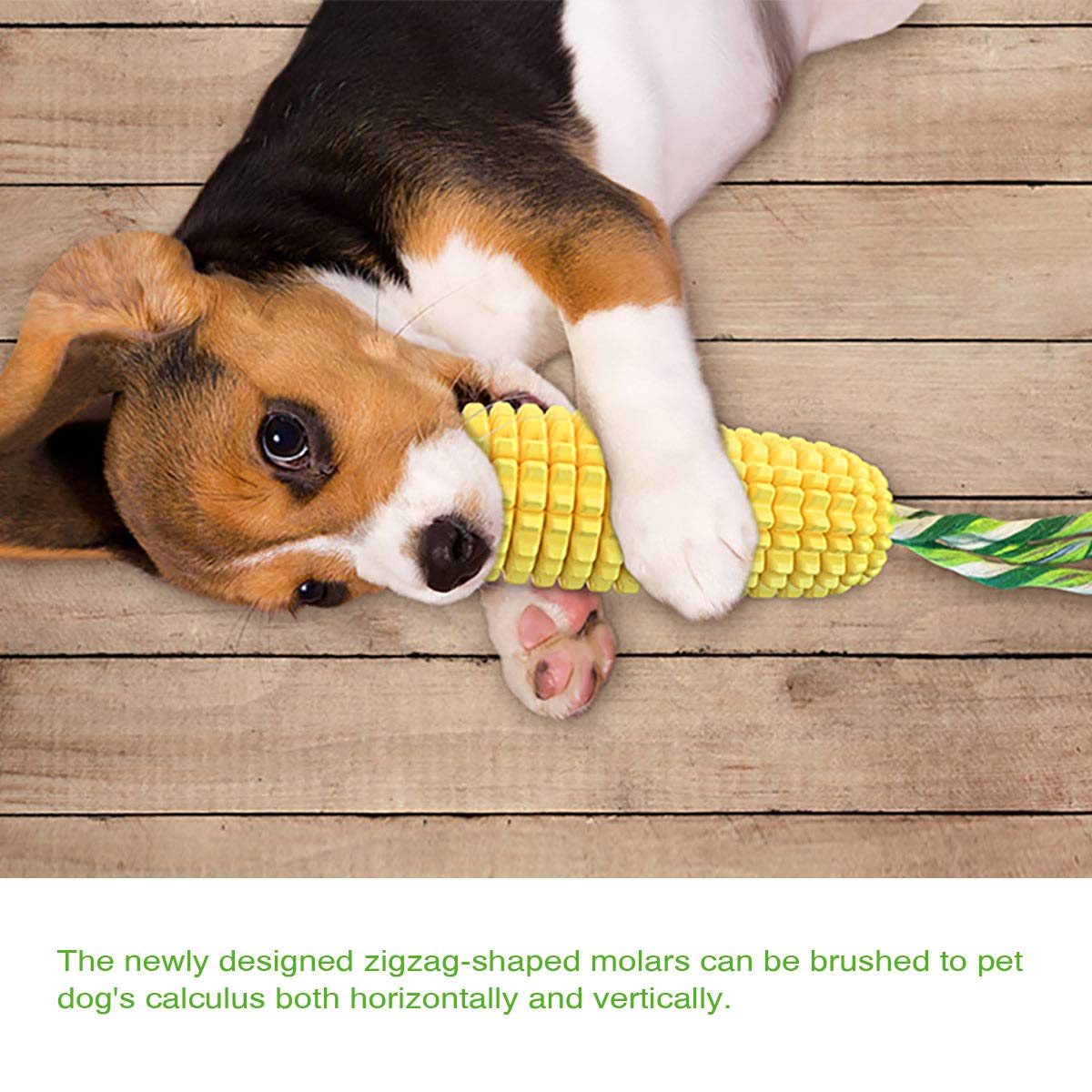 Carllg Dog Chew Toys for Aggressive Chewers, Indestructible Tough Durable Squeaky Interactive Dog Toys, Puppy Teeth Chew Corn St
