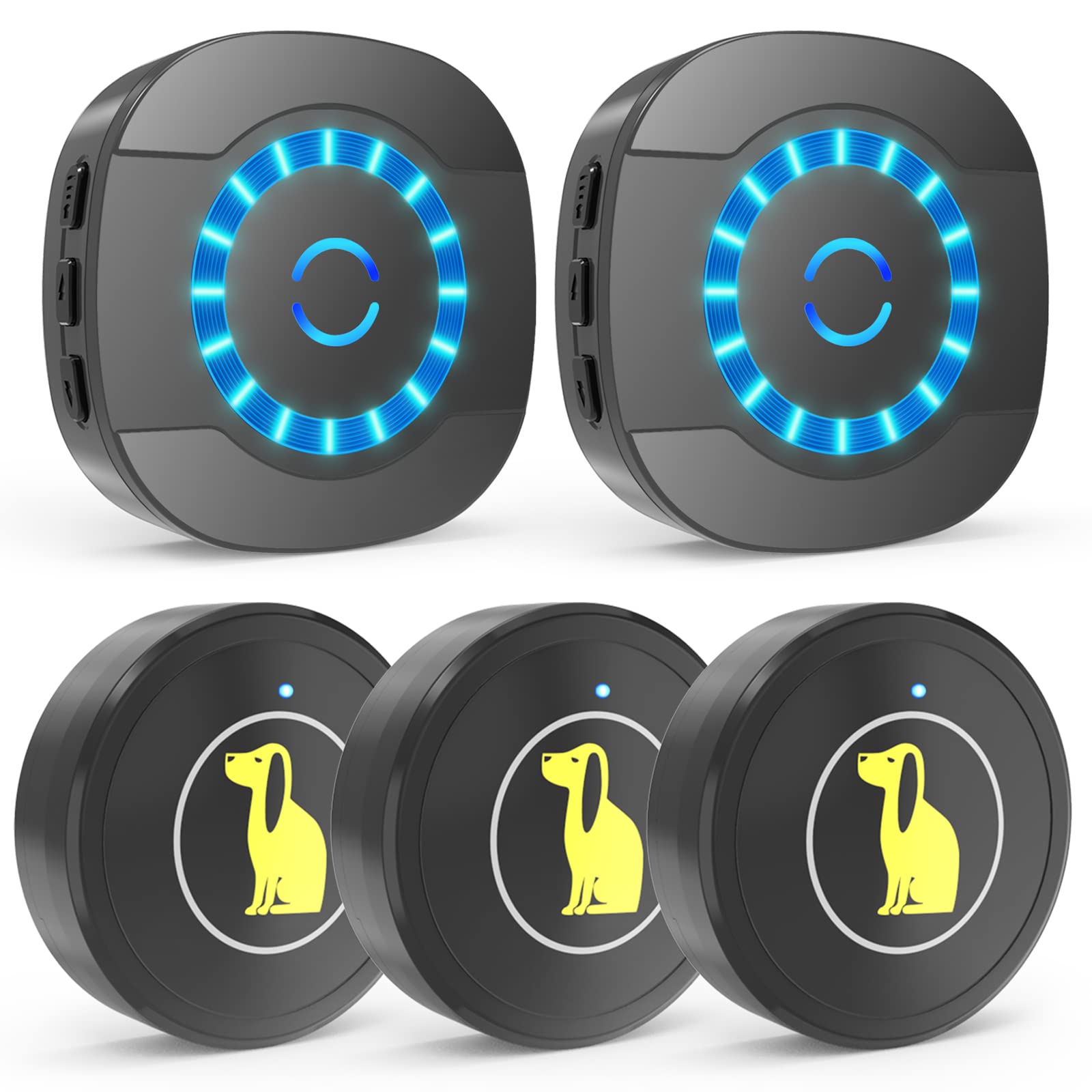 Lalolee Dog Door Bell, Dog Bell For Training Doggie Door Bell For Dog Puppy Training Sliding Door/Go Outside Doorbell And Waterproof Touch Button