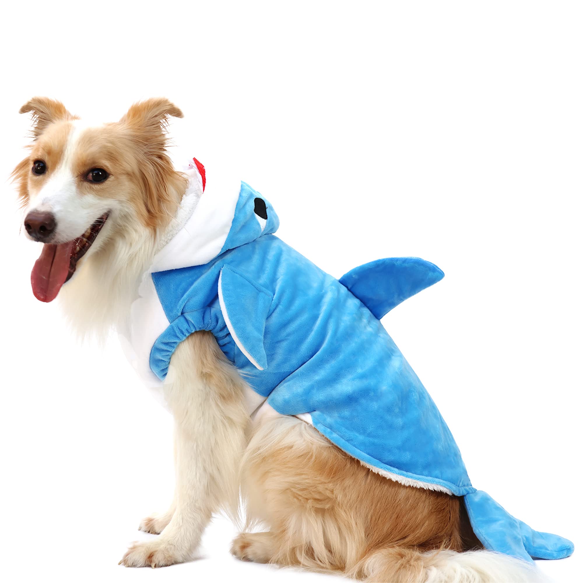 Nacoco Pet Shark Costume Clothes, Cute Christmas Dog Apparel Outfit For Large Dogs, Fall And Winter (Blue, 4Xl)