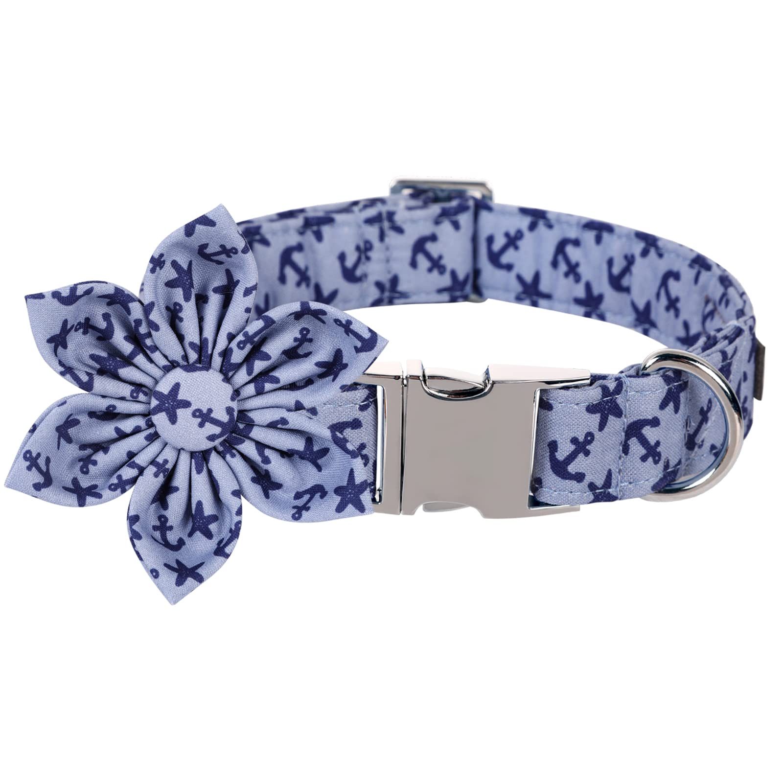 Lionet Paws Dog Collar With Flower, Summer Flower Collar For Dog,Adjustable Comfortable Dog Collar Gift For Puppy Small Medium Large Dog
