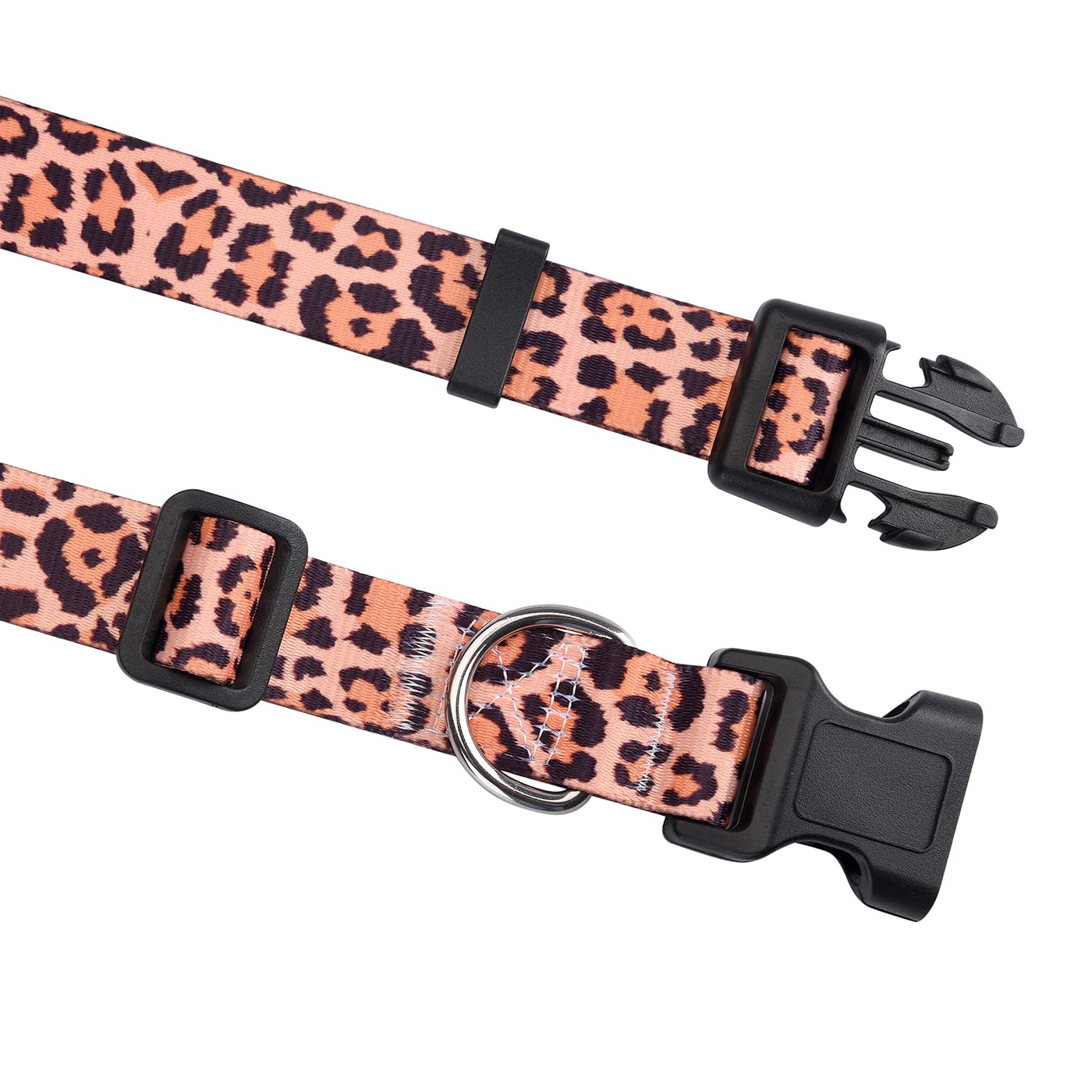 Hqyddmi Leopard Pattern Dog Collar And Leash Set - Comfy For Small, Medium, Large Dogs