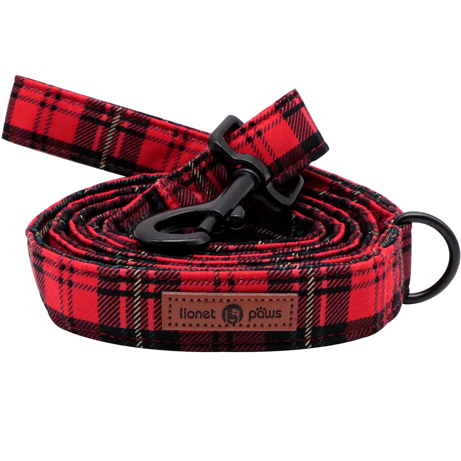 Lionet Paws Christmas Dog Leash Matching Dog Collar For Small Medium Large Dog