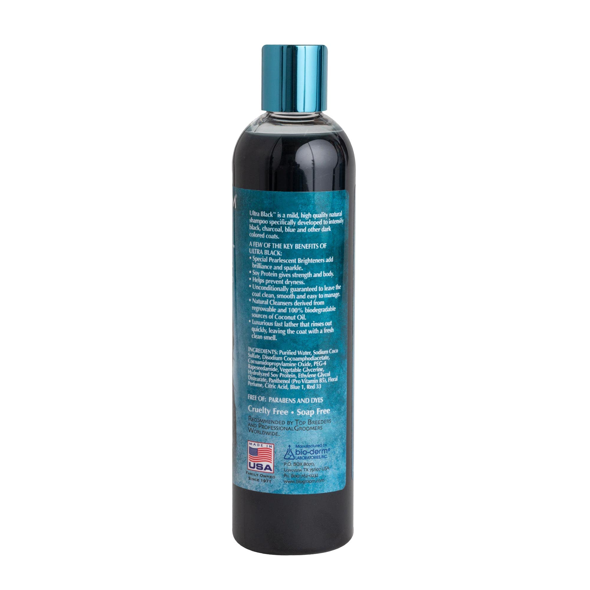 Bio-Groom Ultra-Black Dog Shampoo – Color Enhancing Pet Shampoo, Dog Bathing Supplies, Puppy Wash, Dog Grooming Supplies, Cruelty-Free, Made In Usa, Coat Brightener Shampoo – 12 Fl Oz 1-Pack