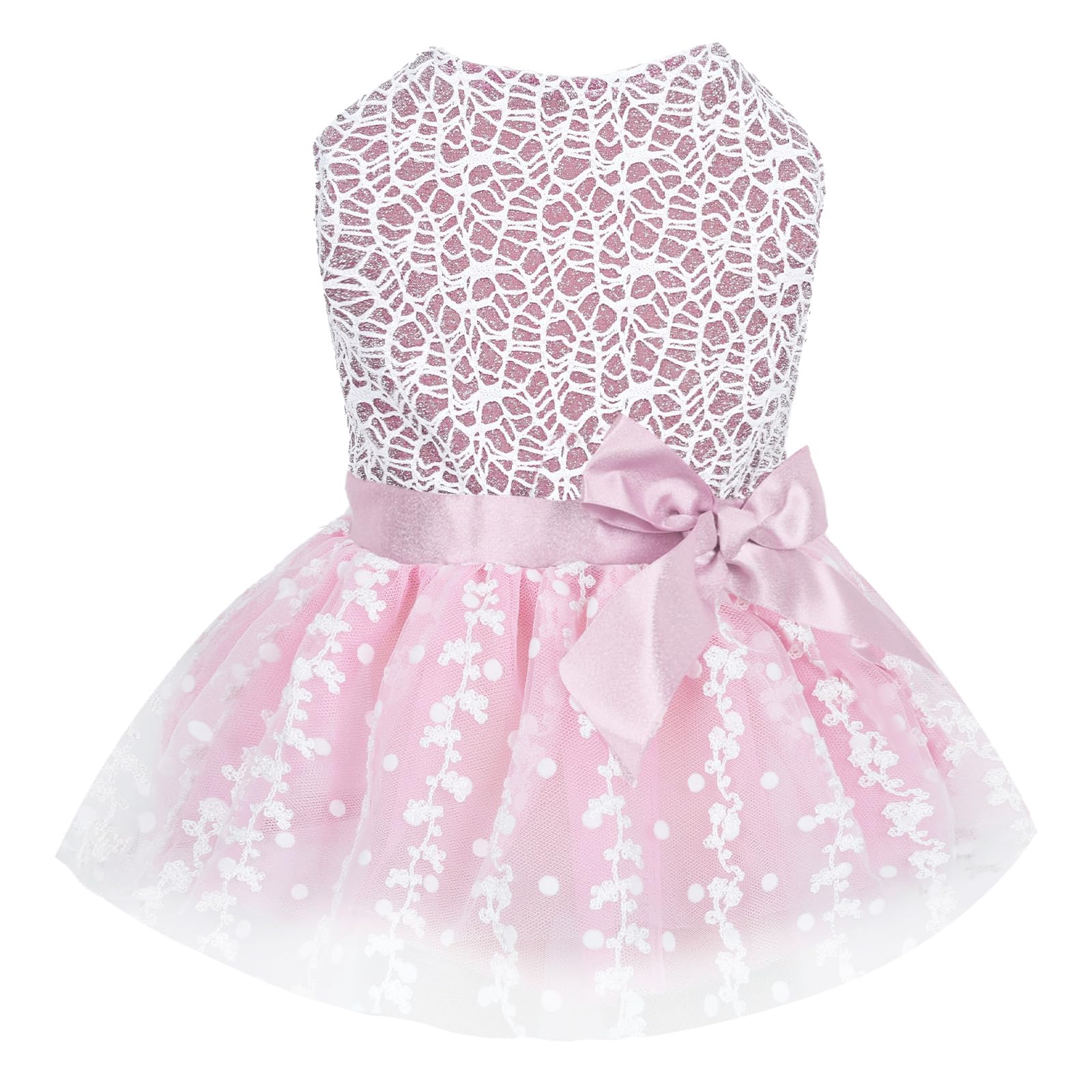 Cutebone Dog Birthday Dress Girl Puppy Skirt Tutu Cat Wedding Outfit Pet Party Clothes For Small Dogs Costume Dd16M