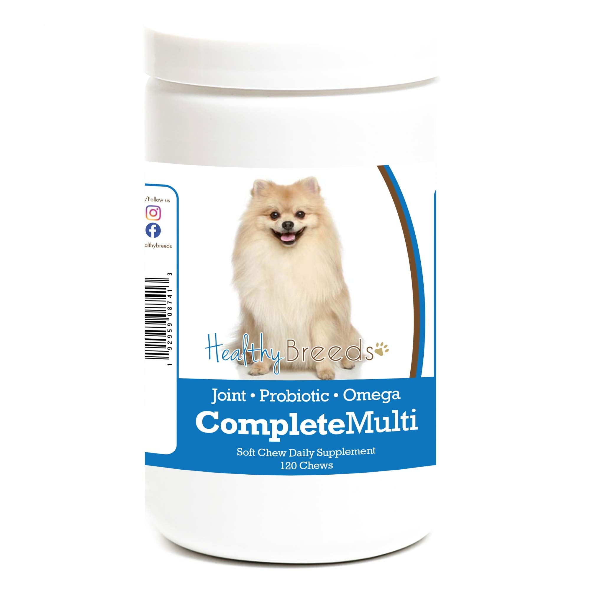 Healthy Breeds Pomeranian All in One Multivitamin Soft Chew 120 Count