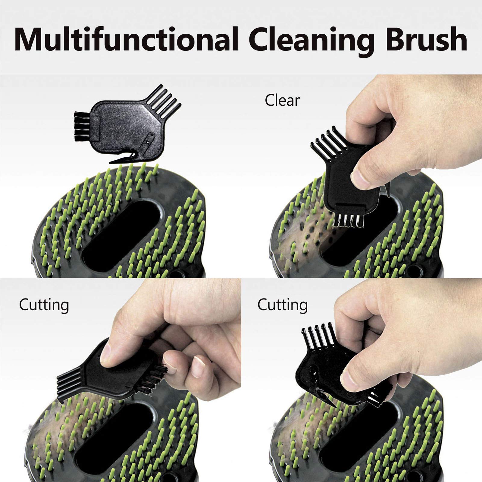 Gforest Pet Vacuum Grooming Comb Brush for Dogs & Cats, Plastic, Black, 1 Count, Model SK-PET-ZW-17