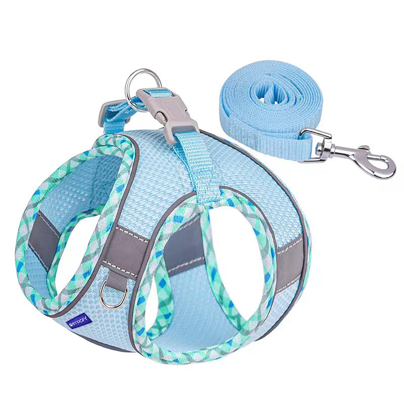 Btdcfy Step In Mesh Dog Harness And Leash Set - Breathable Air Mesh Reflective Escape Proof Vest - No Choke, Lightweight