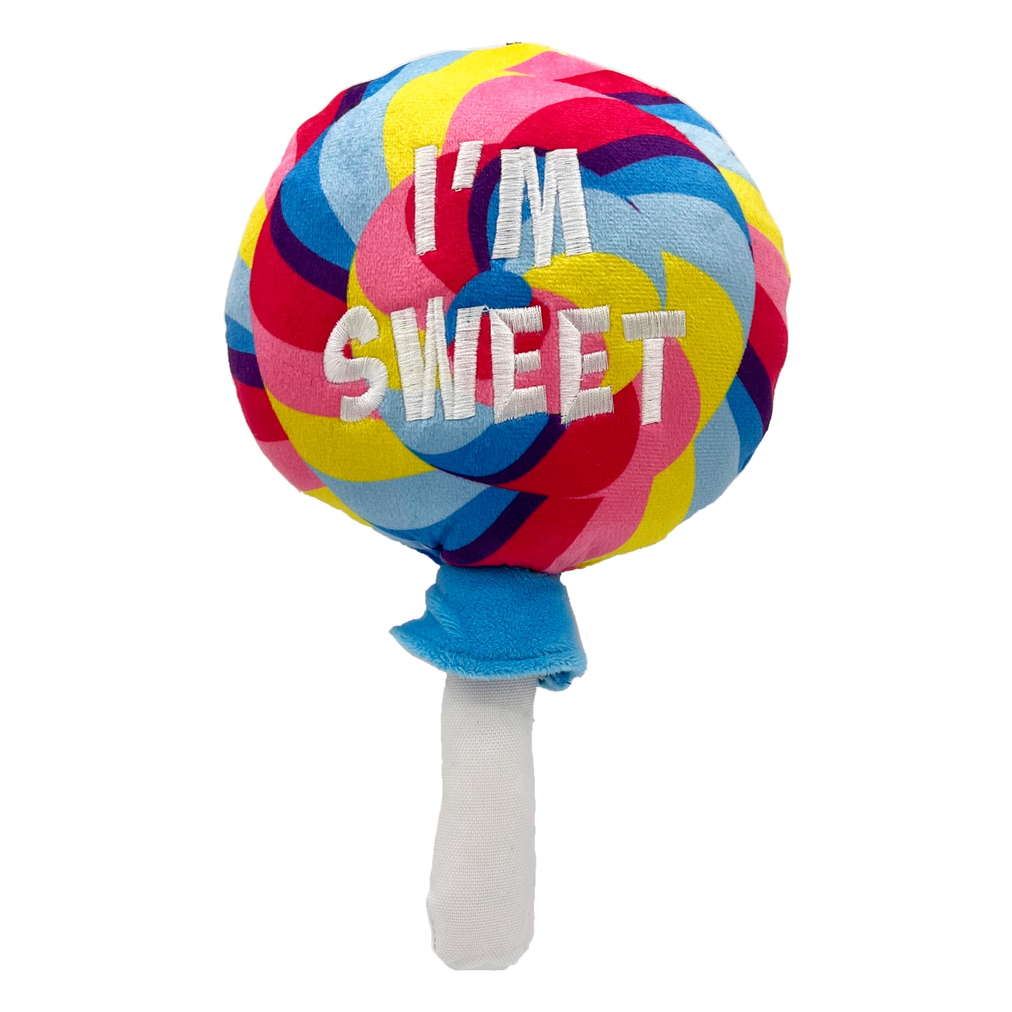 Huxley & Kent For Dogs - I'M Sweet Lollipop (Large) - Easter Spring - Power Plush Funny Dog Toy With Squeaker - Fun, Durable, An