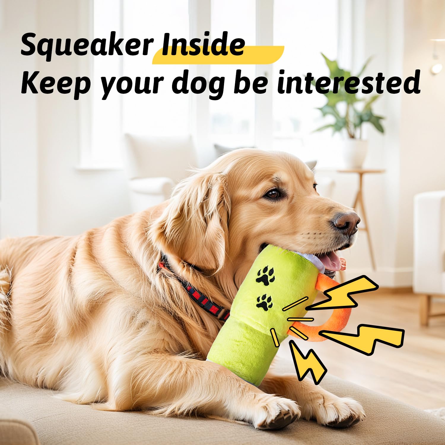 Plush Dog Toys For Aggressive Chewers, Stuffed Dog Toy, Cute Squeaky Dog Toys For Small Dogs, Soft Pet Toys For Puppy Teething,