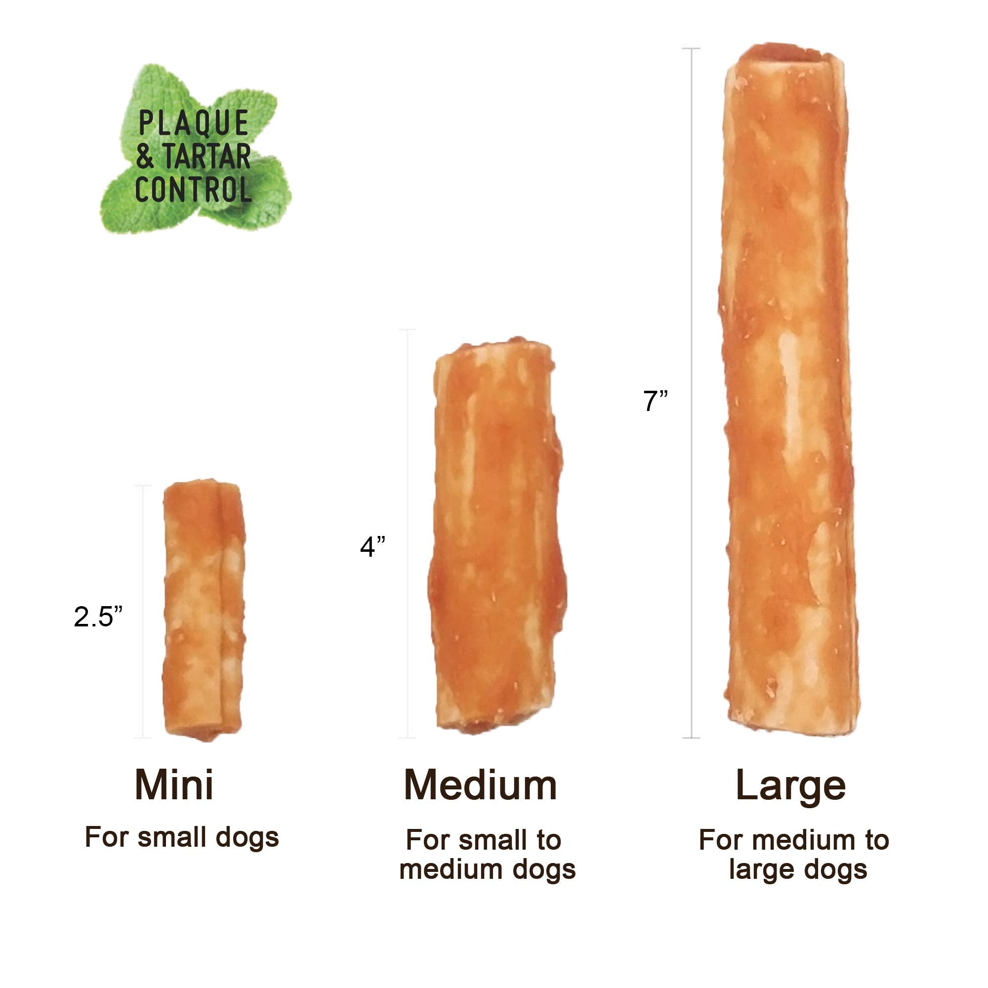 LuvChew Premium Dog Chew Treats - Chicken Retriever Rolls for Large Dogs, Grain Free, Rawhide Free, 7" - 4pcs (2 Packs)