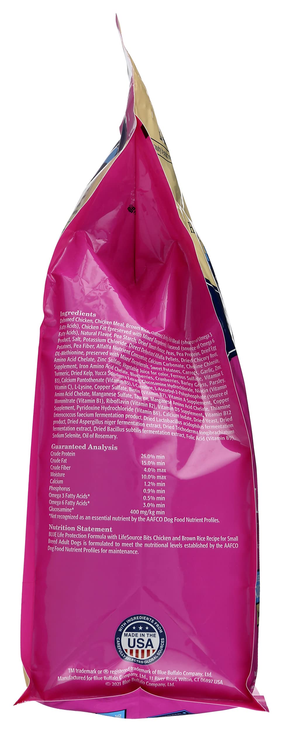 Blue Small Breed Dry Dog Food Life Protection Formula, Chicken & Brown Rice Recipe, Natural Ingredients, No Artificial Flavors o