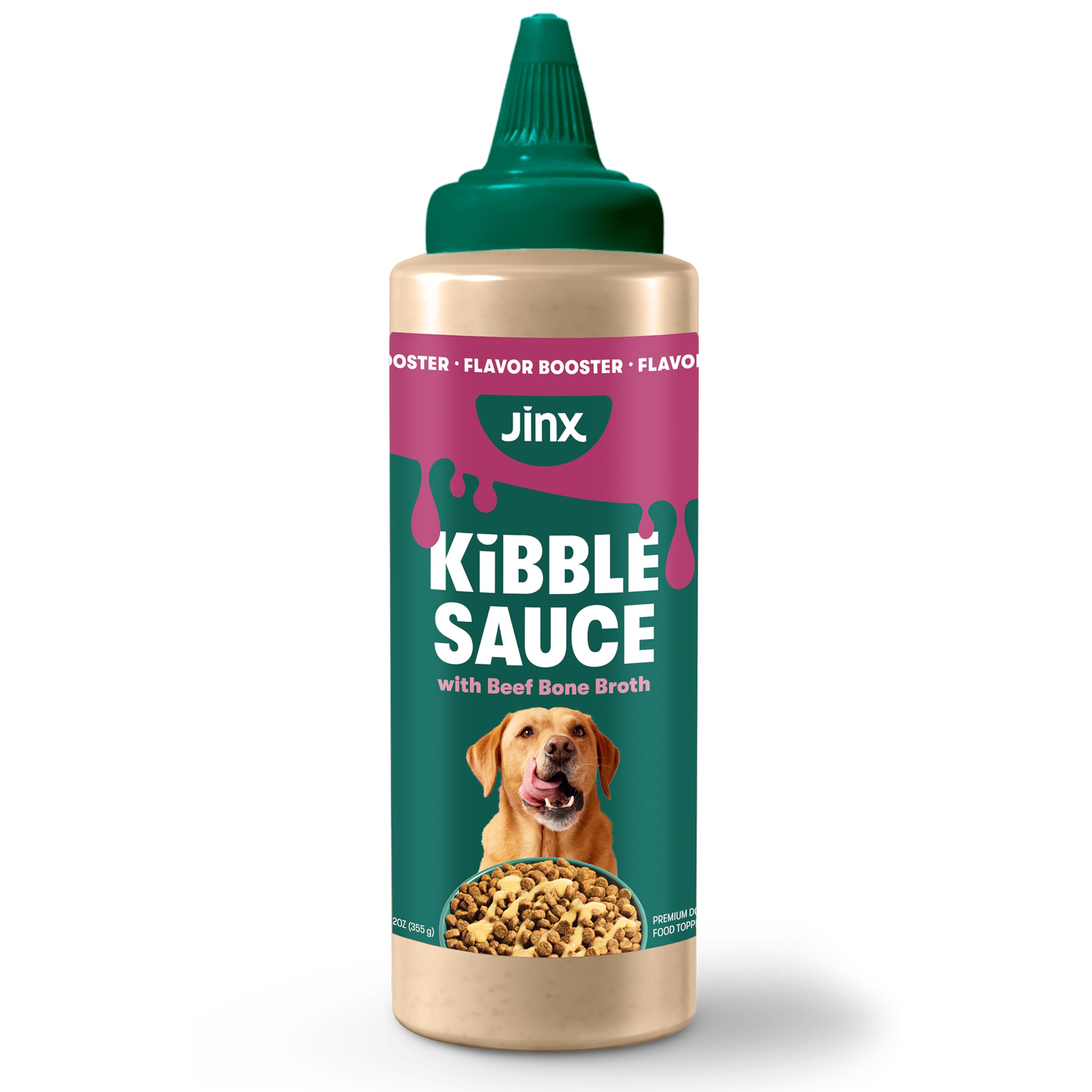 Jinx Kibble Sauce for Dogs - Premium Dog Food Kibble Topper Sauce & Flavor Booster Made with Beef Bone Broth - All-Natural Ingre