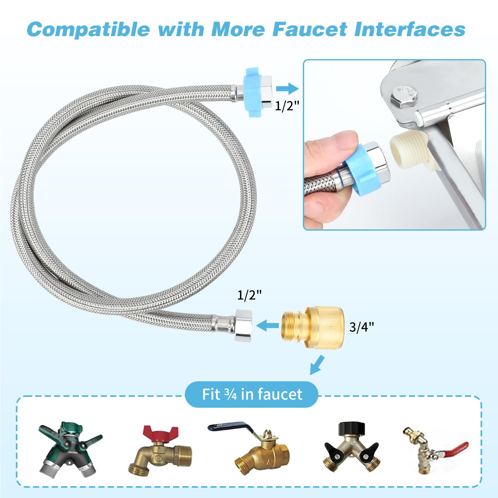 FHTONGE 304 Stainless Steel Automatic Water Dispenser for Large Dogs & Livestock - Durable Outdoor Pet Waterer with Drainage System