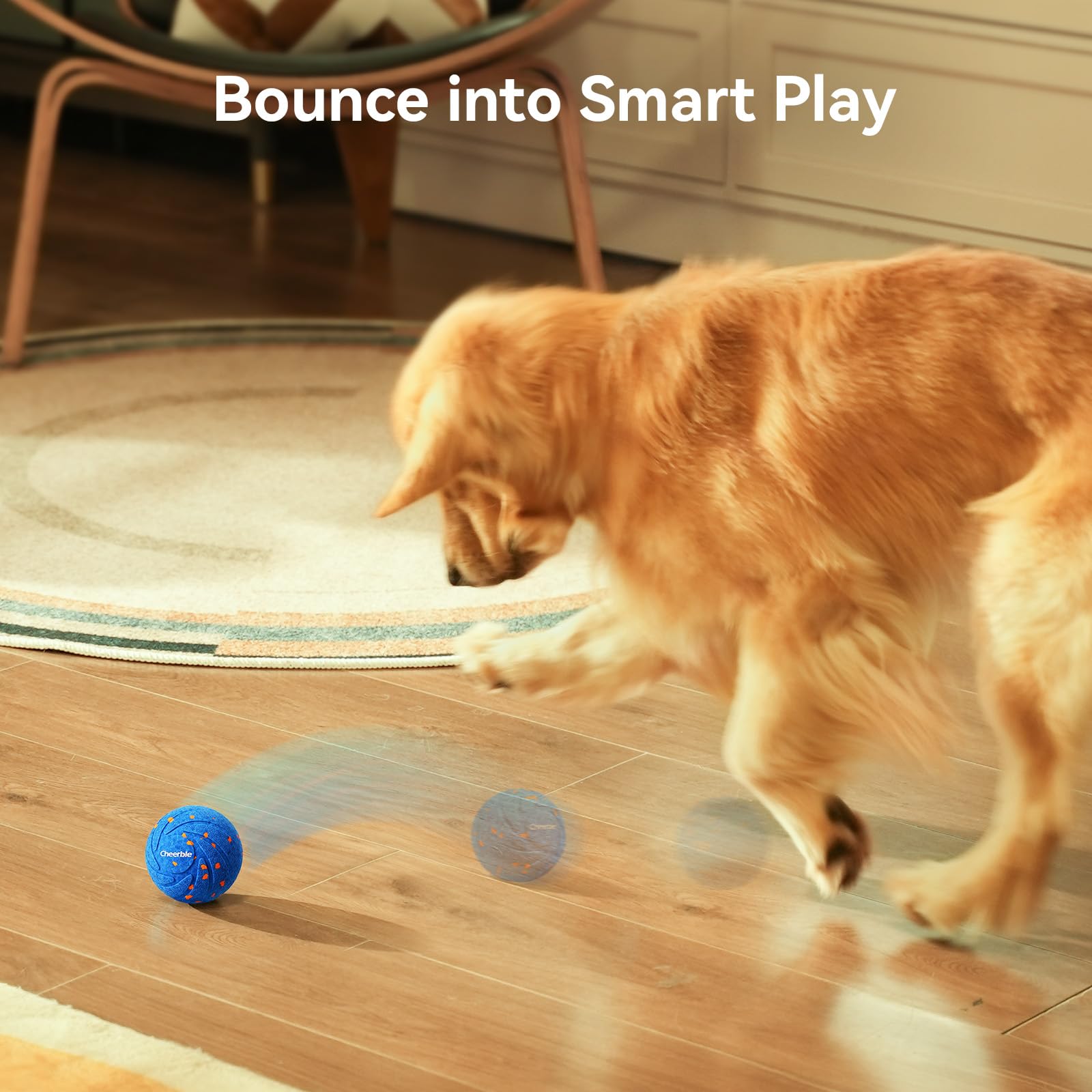 Cheerble Smart Interactive Dog Toy, Wicked Ball Air, Automatic Moving, Bouncing, And Rotating, E-Tpu Material, Ipx7 Waterproof R