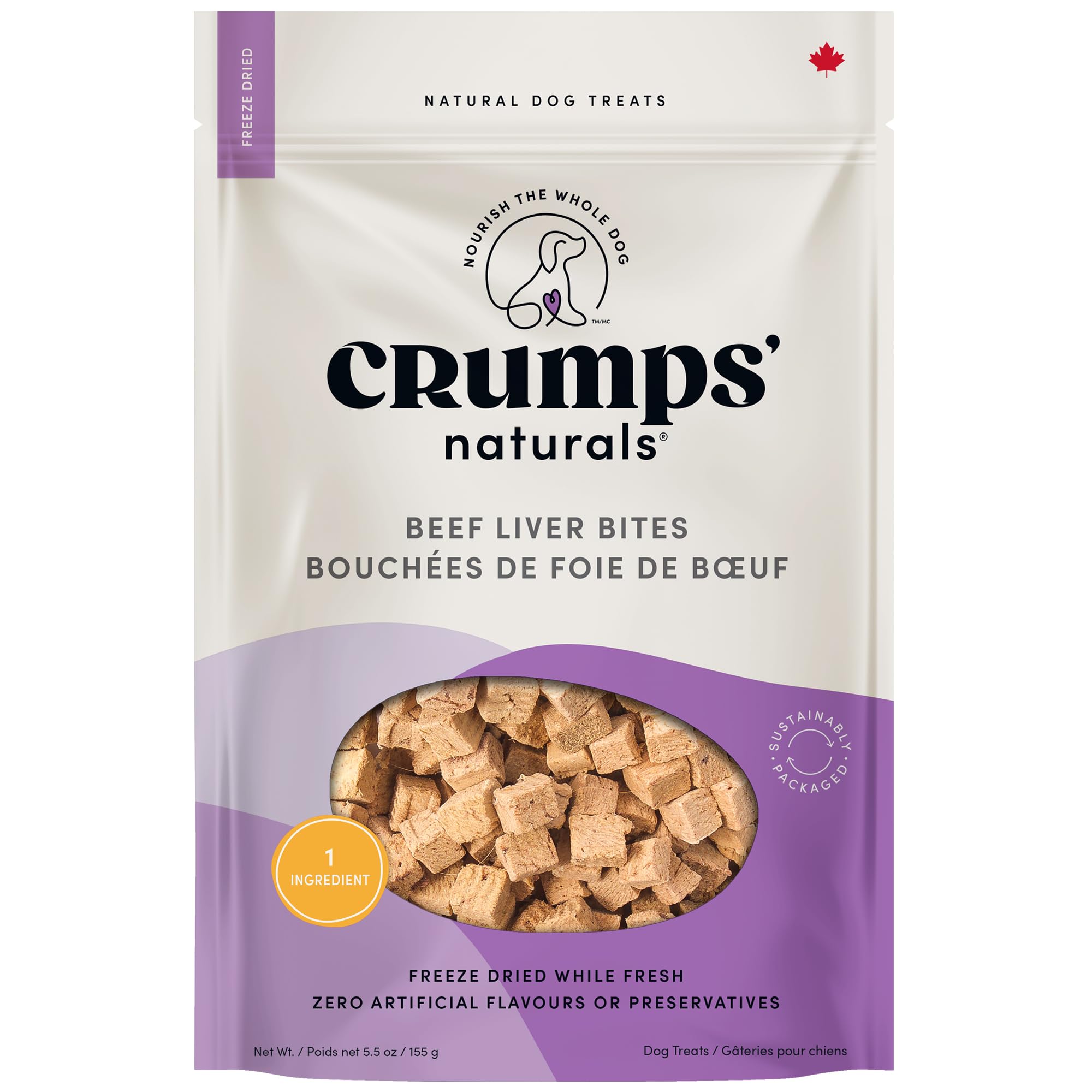 Crumps Naturals Beef Liver Bites For Pets, 4.8-Ounce