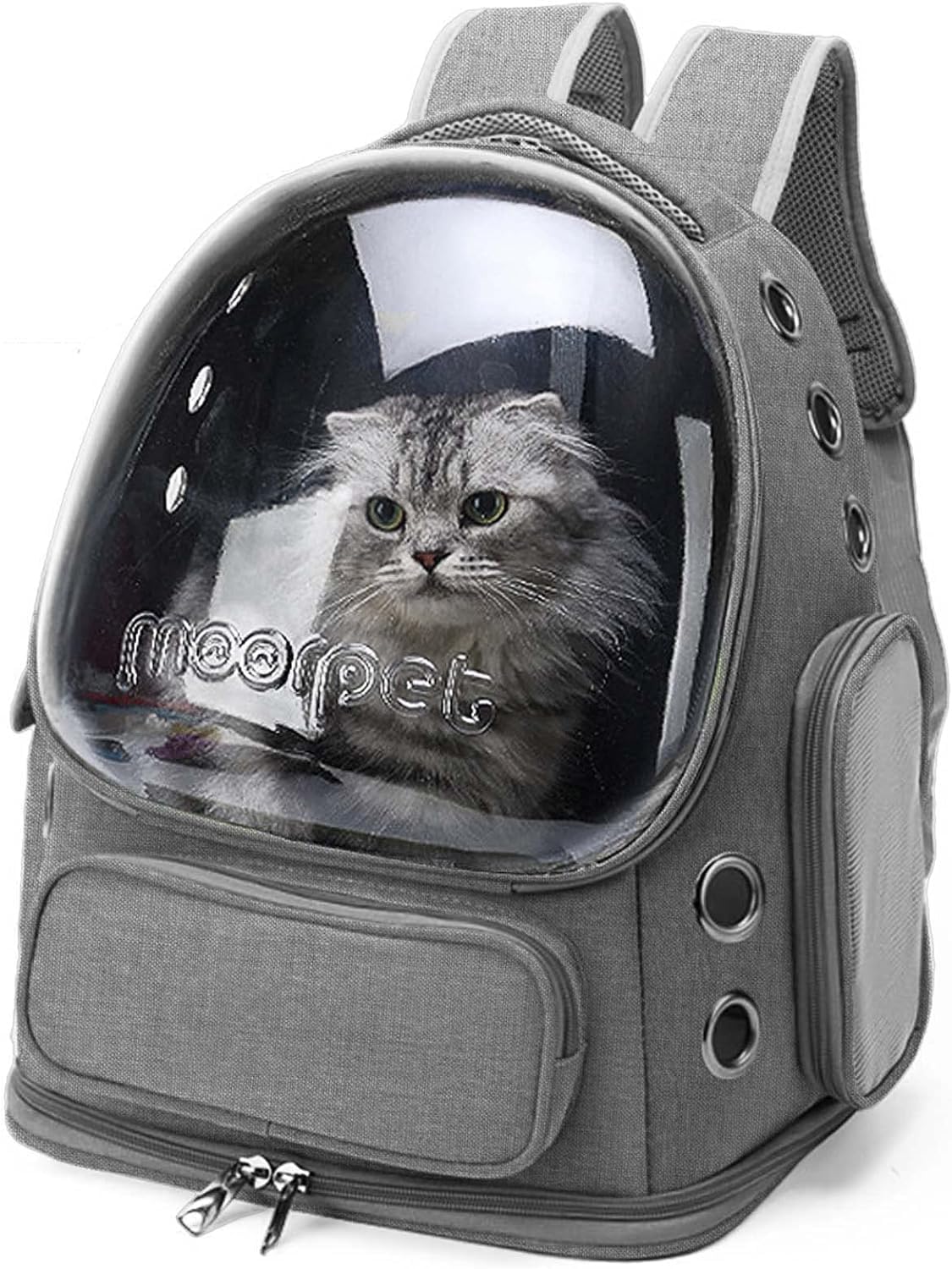 Jukmen Pets Cat Carrier Small Medium Cat Dog Puppy Rabbit Capsule Backpack Transparent Breathable Hiking Removable Mat Oxford Cl