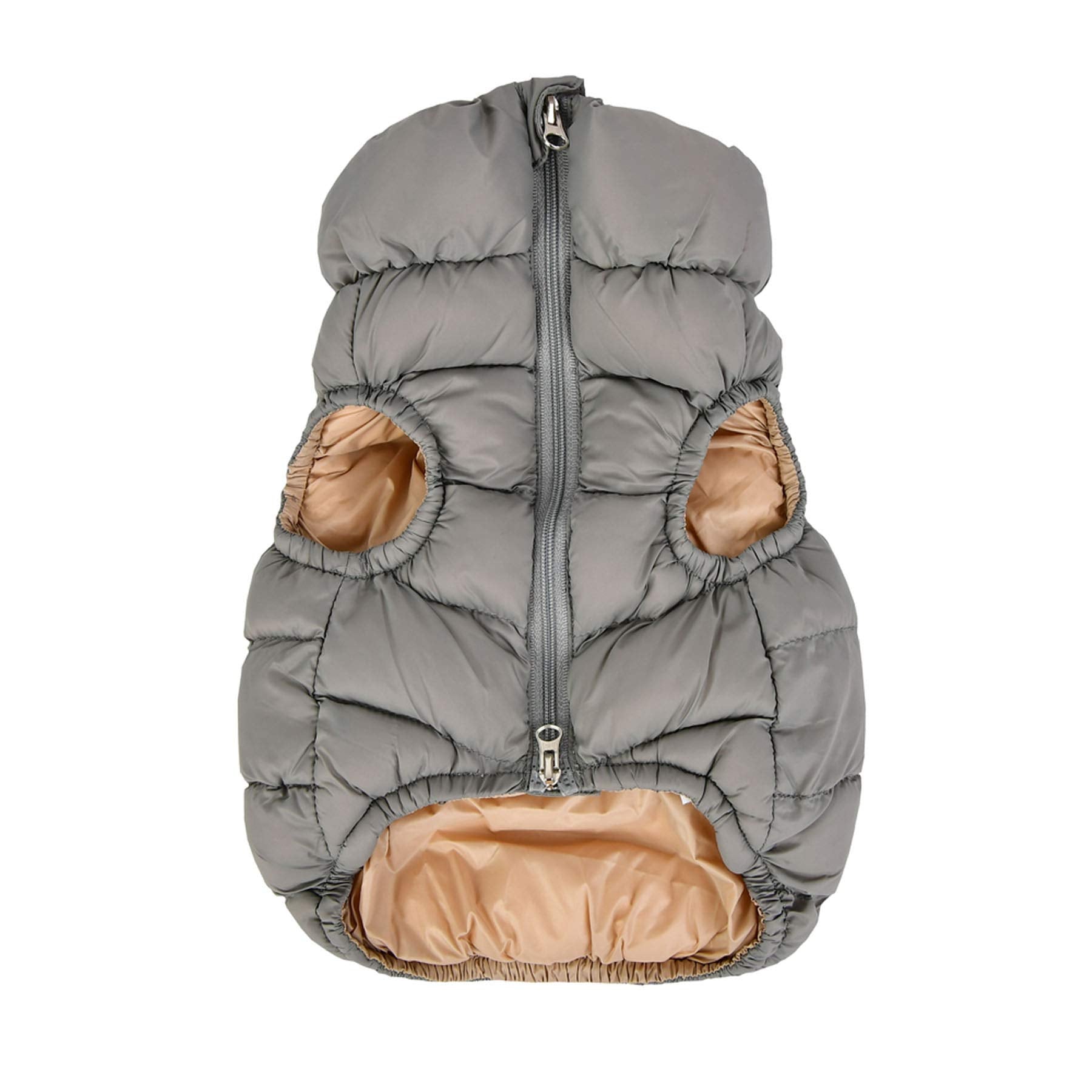 Puppia Winter Ultralight Dog Coat A Waterproof Warmth For Cold Weather Zipper Closure For Small And Medium Dogs, Grey, Small