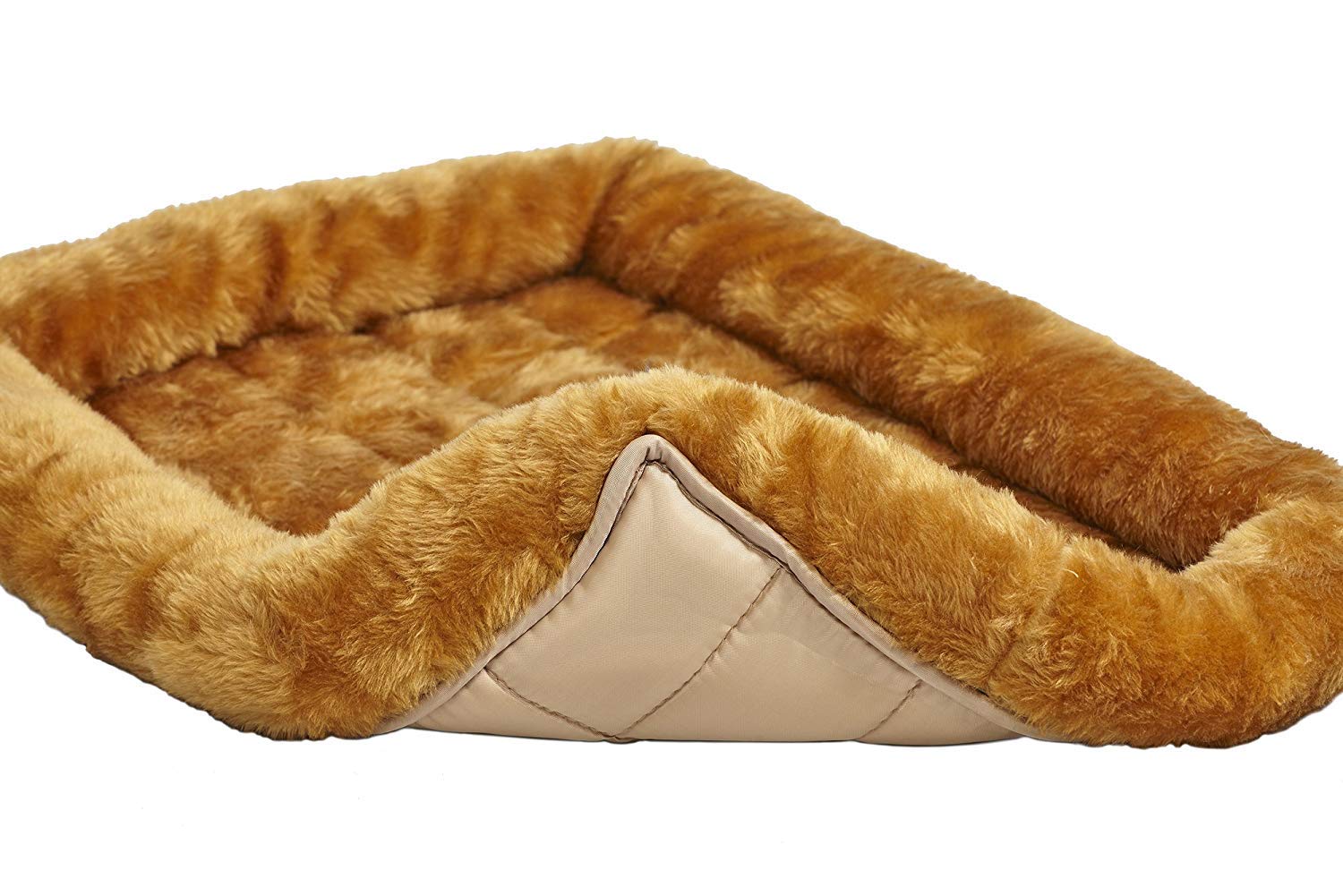 Midwest Homes For Pets Bolster Pet Bed For Dogs & Cats 54L-Inch Cinnamon Dog Bed Or Cat Bed W/ Comfortable Bolster | Ideal For Giant Dog Breeds (Great Dane / Mastiff) & Fits A 54-Inch Dog Crate