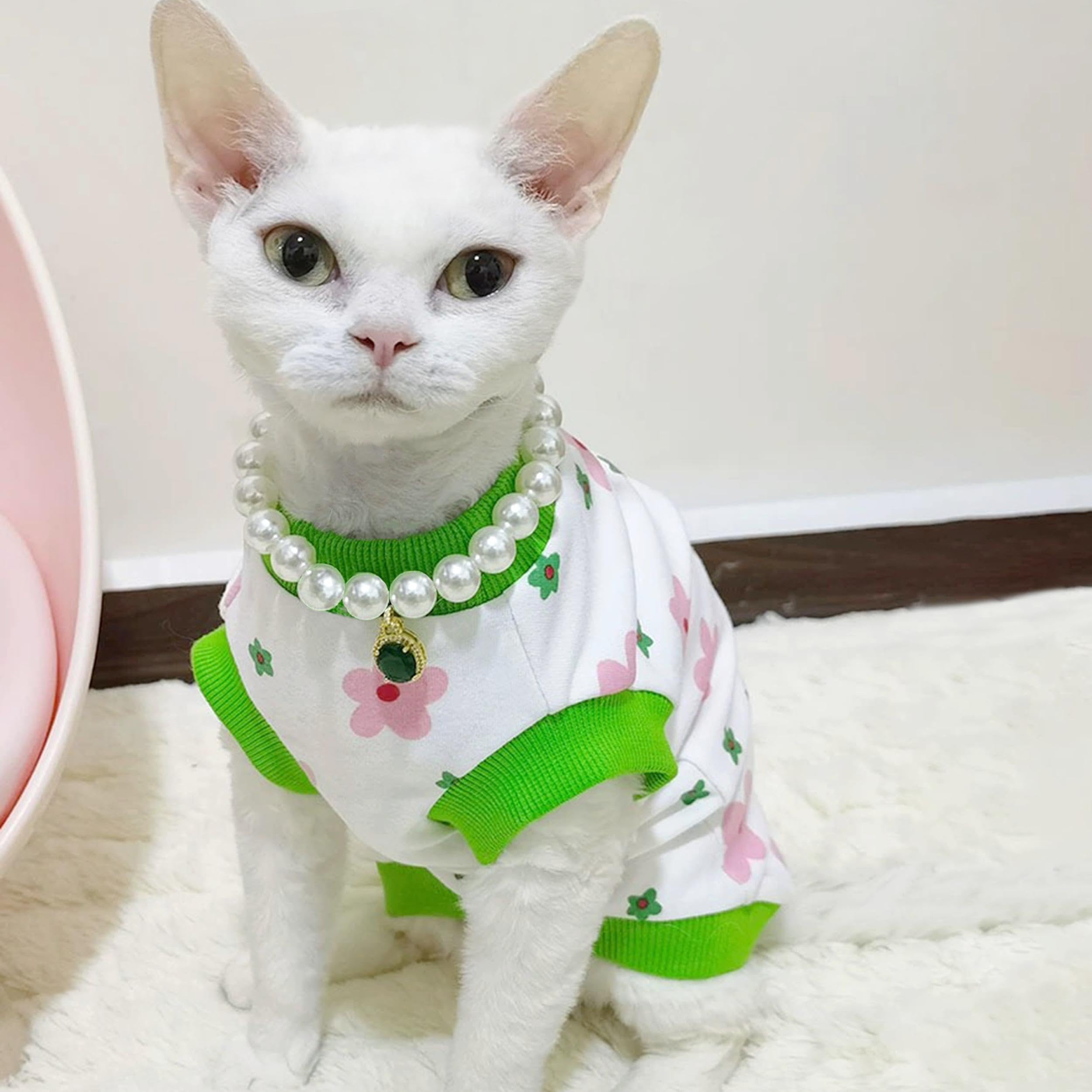 Pumyporeity Sphynx Cat Clothes: Stretchy Sweater, Soft Hairless Shirt, Pullover Pajamas, Turtleneck For Sphynx Cornish Rex, Devo