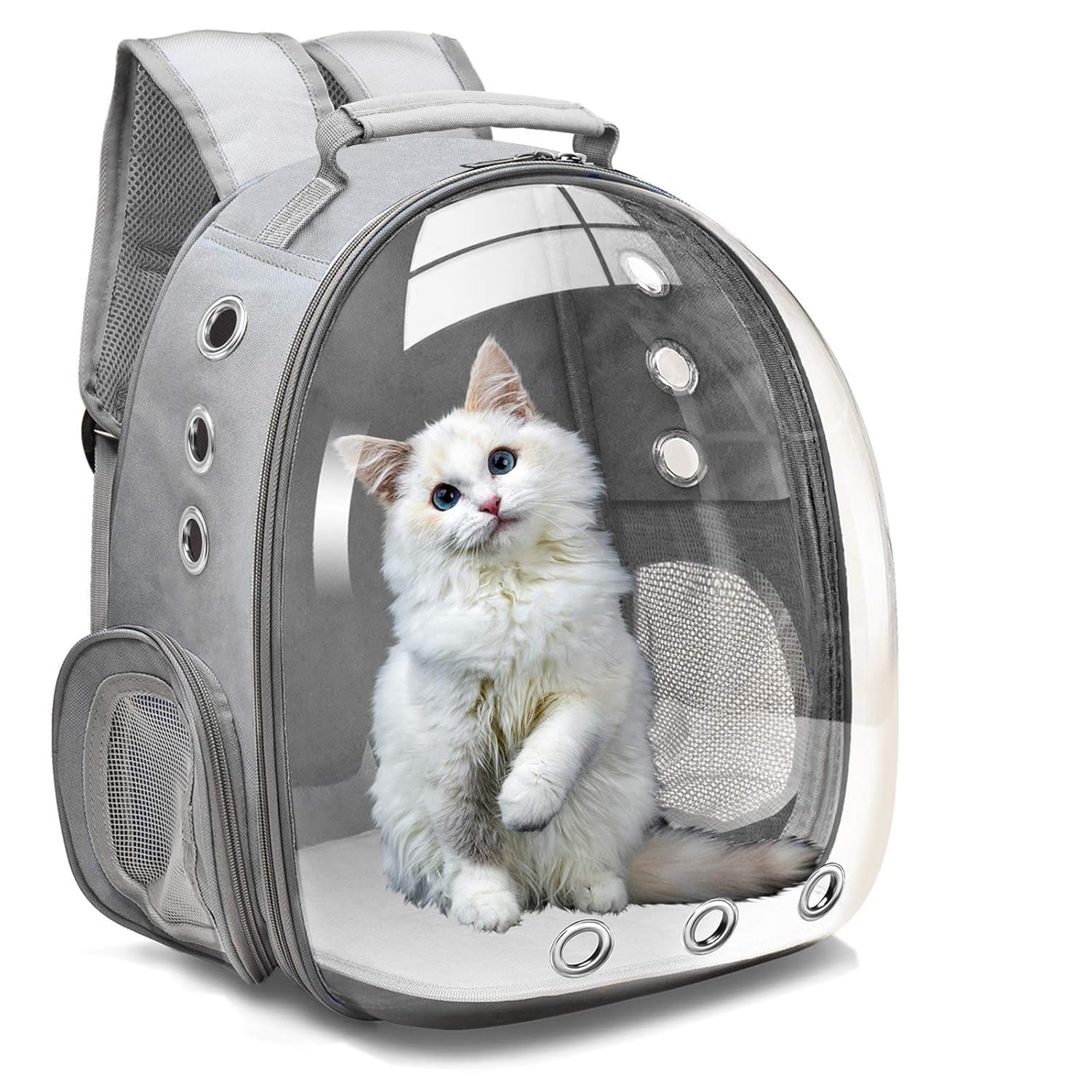 Ontrip Cat Backpack Carrier With Bubble Window - Space Capsule Pet Carrier For Small Dogs & Cats - Airline Approved, Waterproof,