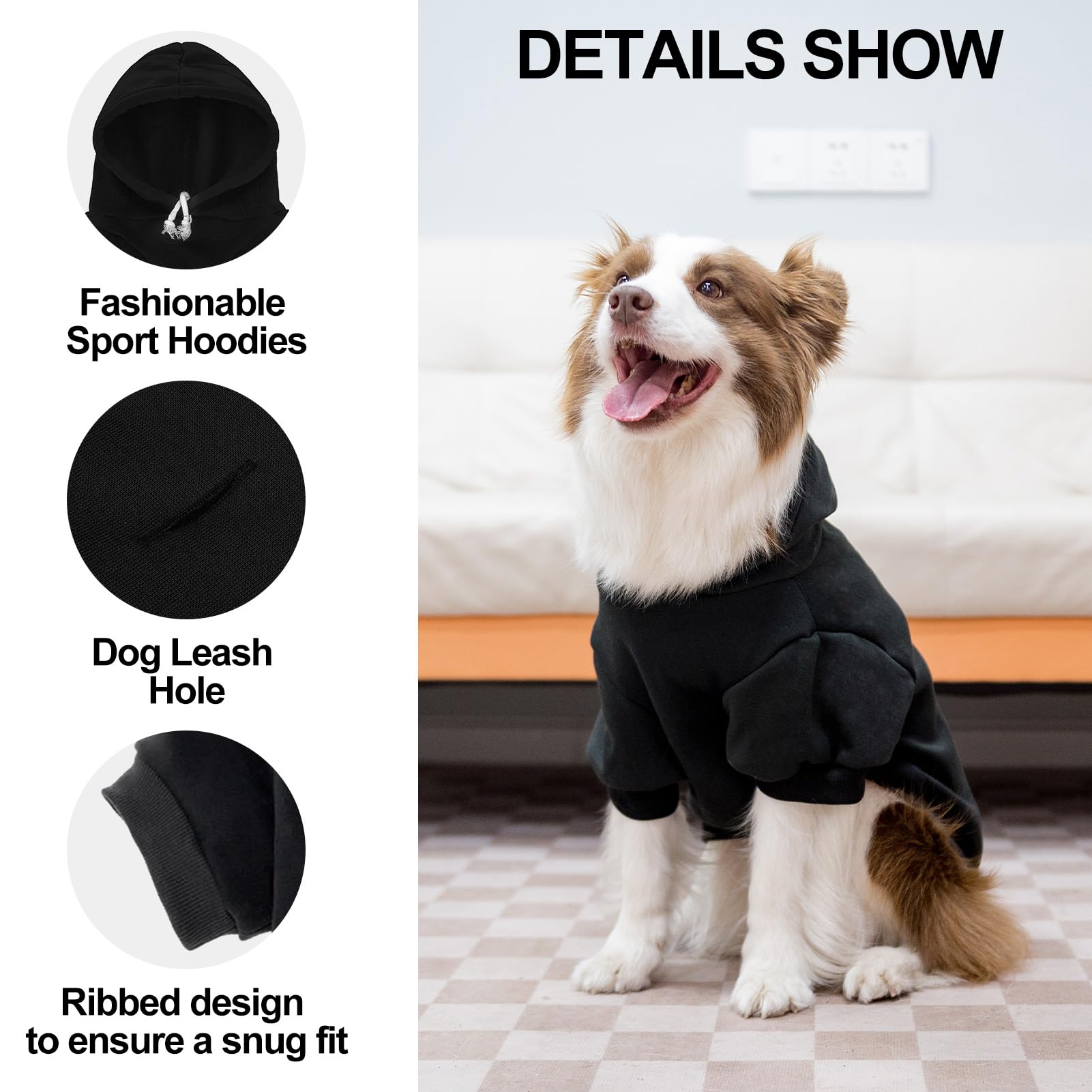 Expawlorer Dog Hoodie-Soft And Warm Dog Sweaters, Pet Clothes Autumn Winter Coat Sweatshirt With I Love My Mom Print For Puppy,C
