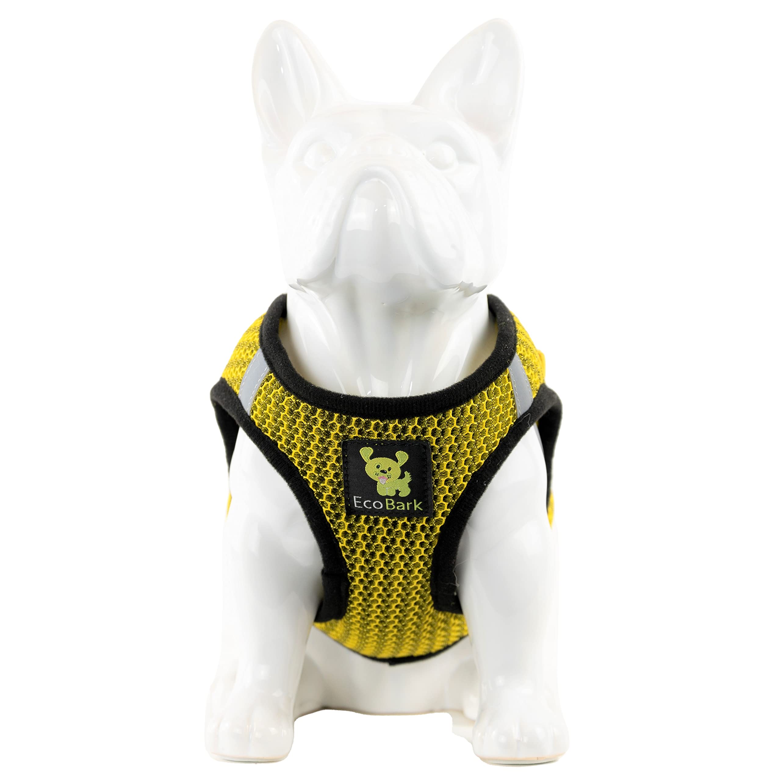 Ecobark Step In Dog Harness - Soft Mesh Dog Vest Harnesses For Puppies And Small Breed Dogs - Reflective And Adjustable No Pull Halter Harness - Mesh Comfort Padded Body Harness (Yellow, Xs)