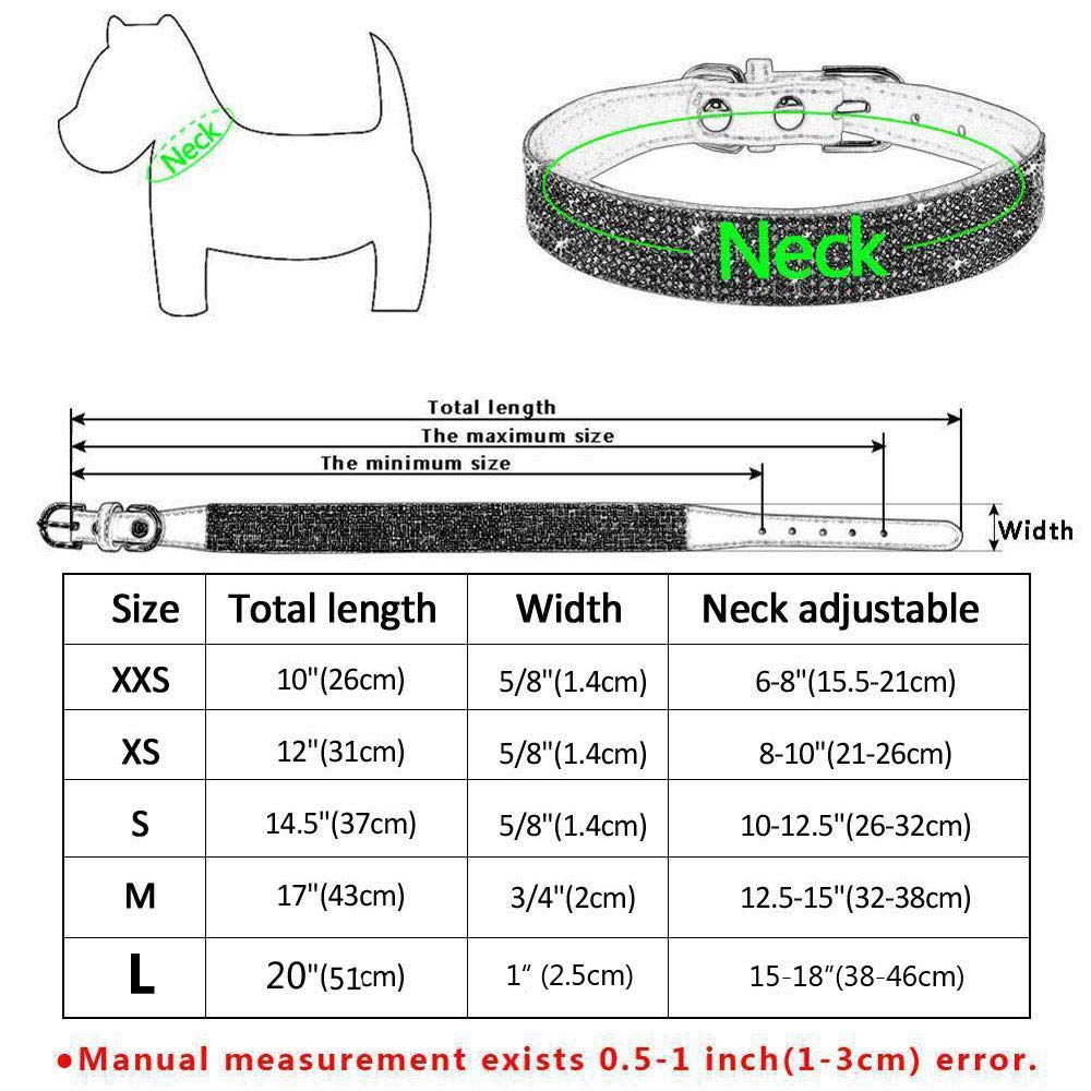 Haoyueer Rhinestone Dog Collar, Cute Dazzling Sparkling Soft Suede Leather Dog Cat Rhinestone Collar Crystal Diamond Pet Dog Puppy Collar(Purple,L Fit Neck 38-46 Cm)