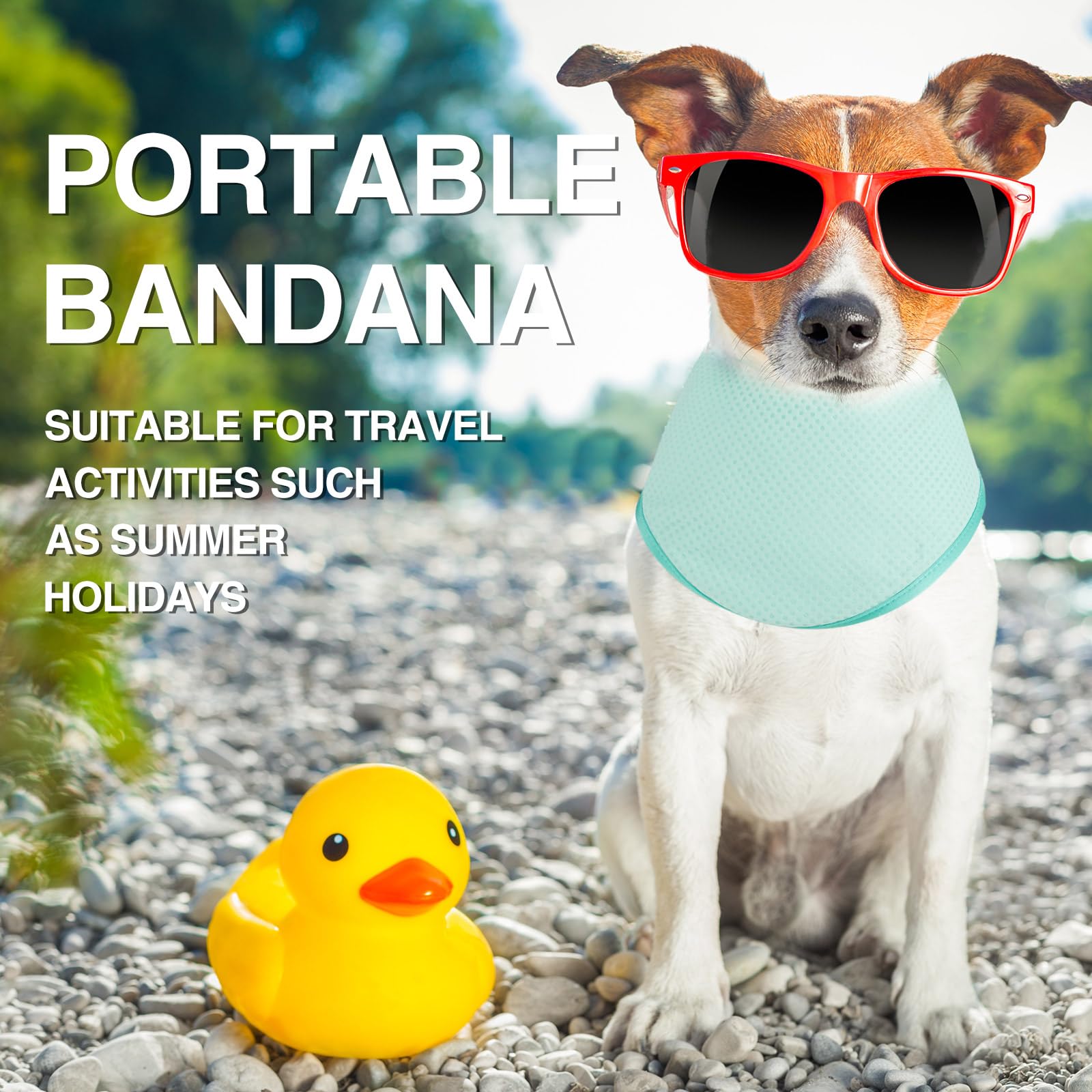3 Pack Dog Ice Bandana Cooling Pet Bandana Dog Neck Cooler Breathable Dog Collar Bandanas Heat Dissipation Triangle Scarfs Pet C