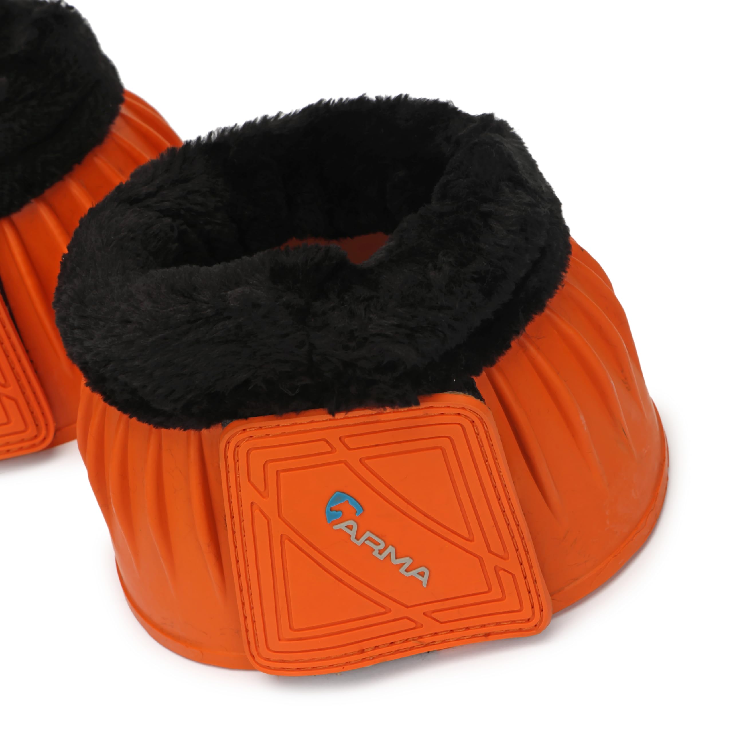 Shires Arma Fleece Trim Bell Boot (Orange, Cob)