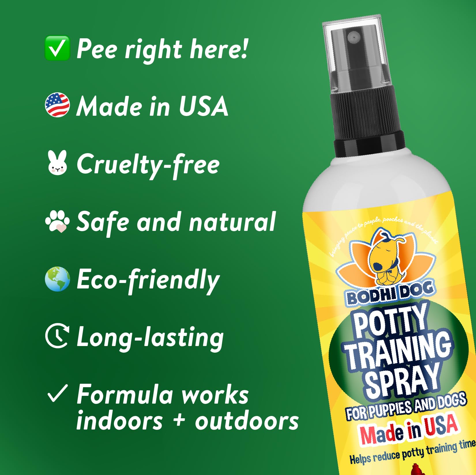 Bodhi Dog Potty Training Spray | Indoor Outdoor Potty Training Aid for Dogs & Puppies | Puppy Potty Training for Potty Pads | Ma
