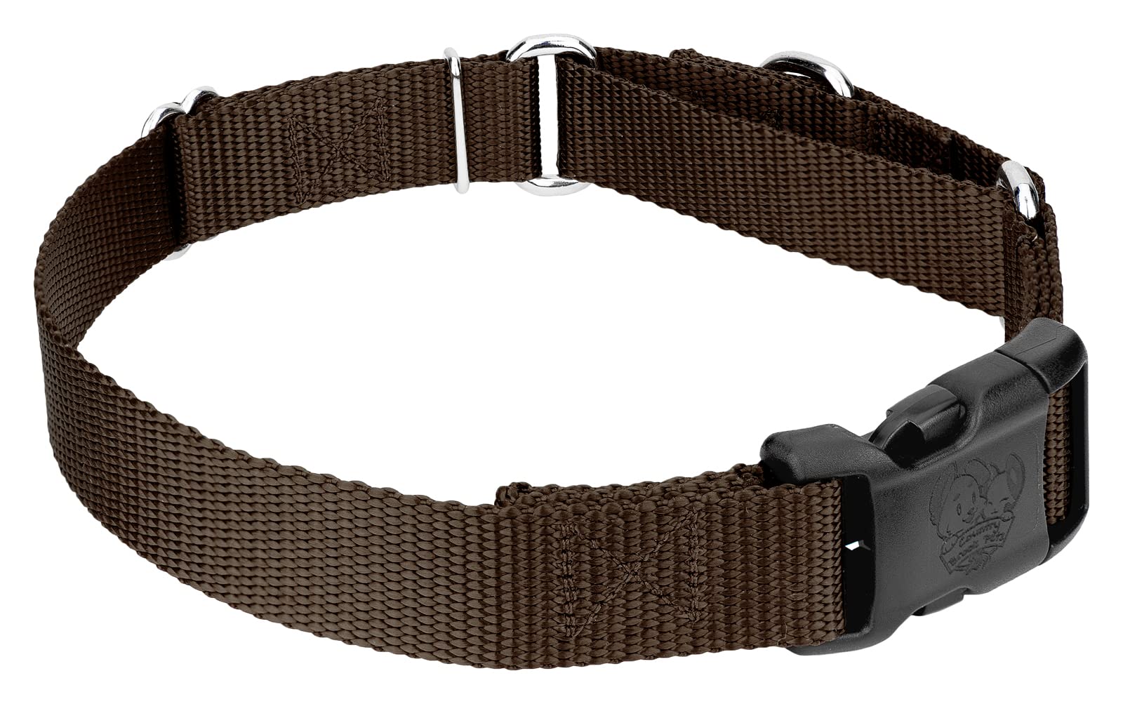Country Brook Petz - Made In The Usa - Durable Nylon Martingale With Deluxe Buckle - 30+ Vibrant Color Options (Brown, 5/8 Inch,