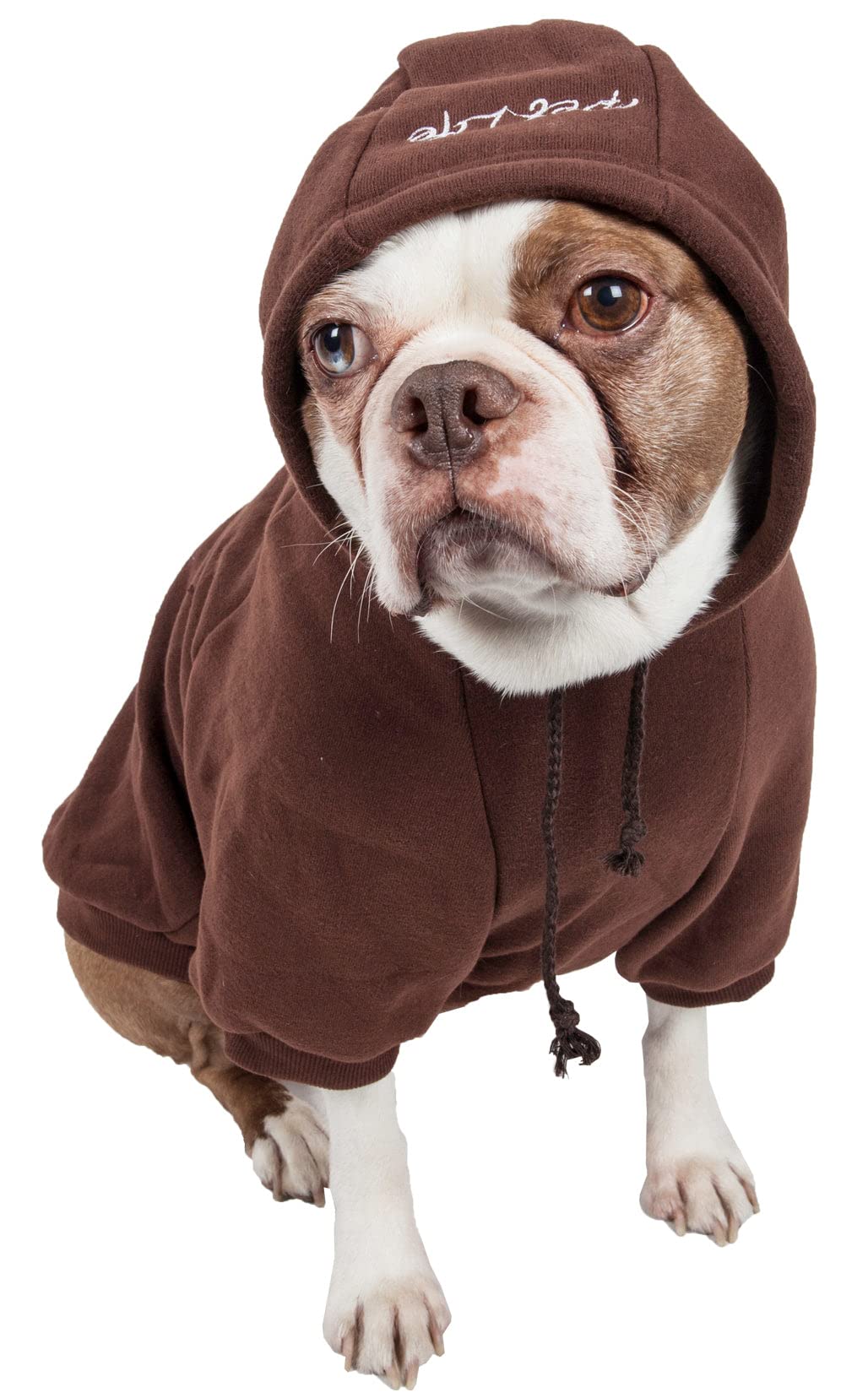 Pet Life Cotton Pet Hoodie Cocoa Brown Lg