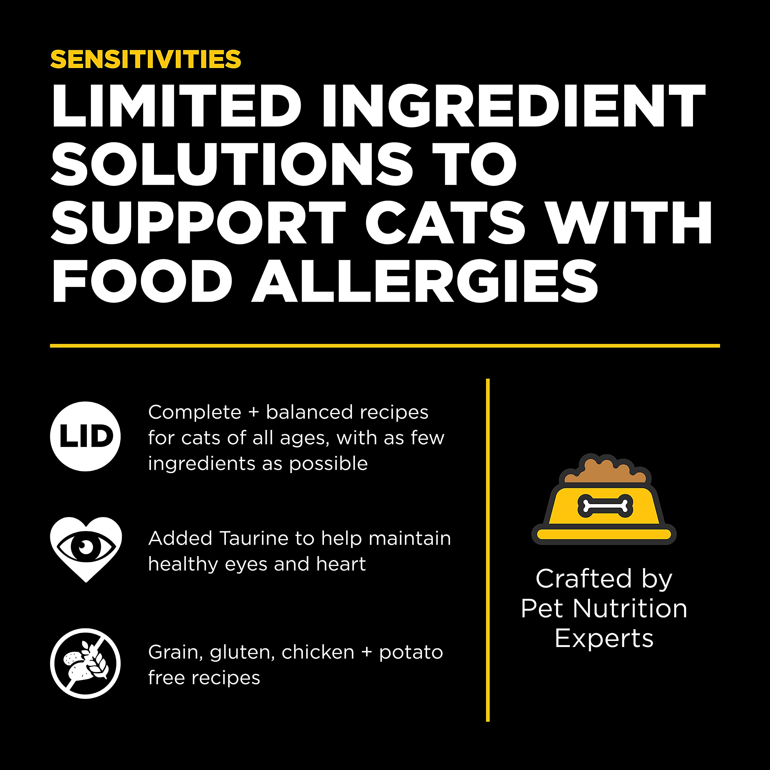Go! Solutions Sensitivities Limited Ingredient Duck Cat Food, Grain-Free Kibble for Sensitive Stomachs, 8 lb Bag, Brown