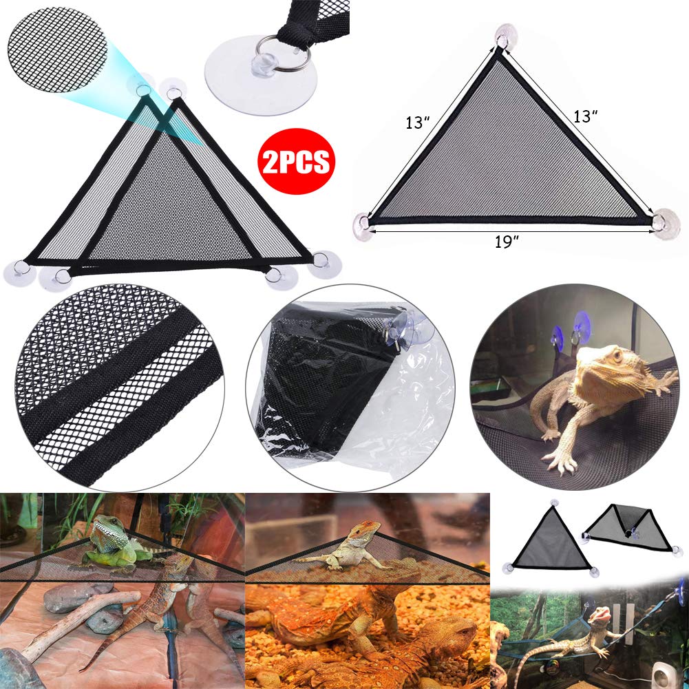 Hamiledyi Bearded Dragon Tank Accessories Lizard Large Hammock Jungle Climber Vines Flexible Leaves Bendable Vine Artificial Bra