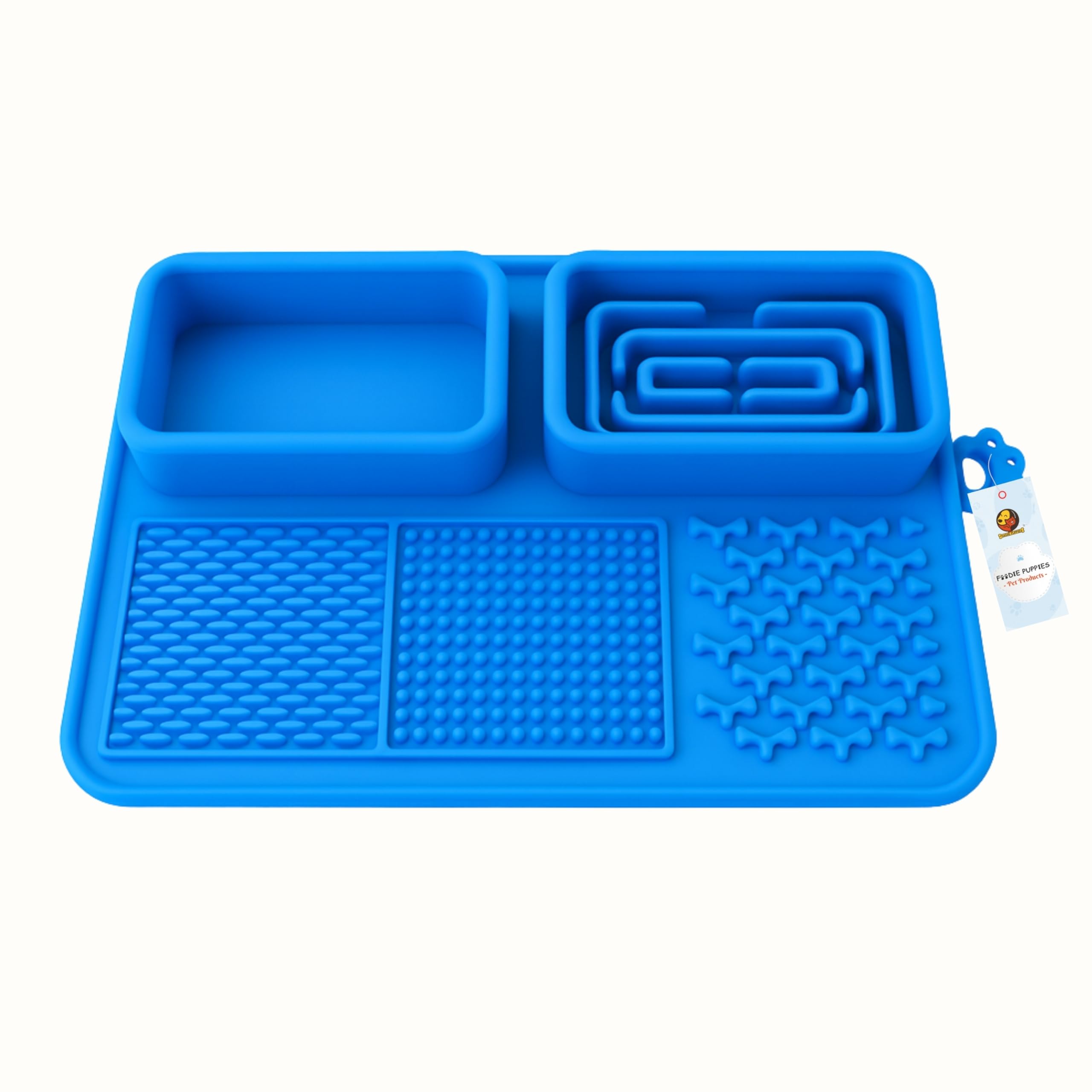 Foodie Puppies Pet Slow Feeding Licking Mat  (2Block Lick Mat) For Dogs And Cats | Lick Mat For Butter, Yogurt, And Peanut Butt