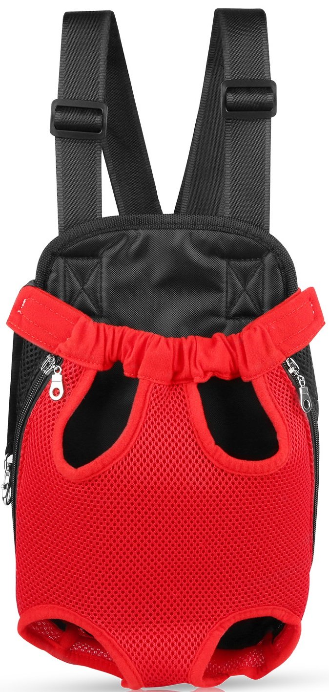 Dog Carrier Backpack Legs Out Front Pet Backpack Carrier Travel Bag Adjustable Shoulder Straps for Hiking Camping Shopping Bikin
