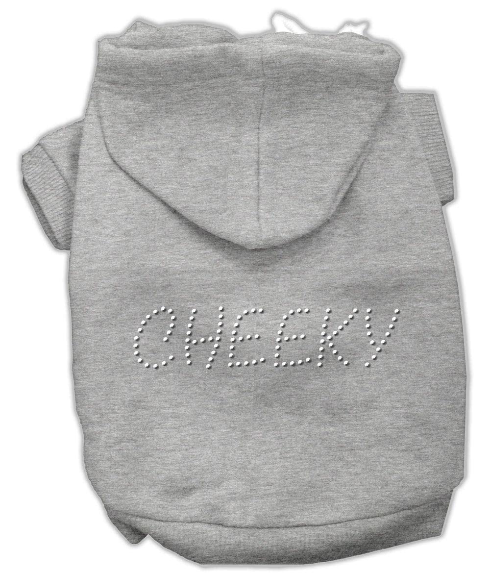 Pet, Dog & Cat Hoodie Rhinestone, "Cheeky" Black XL (14-20 lbs.)