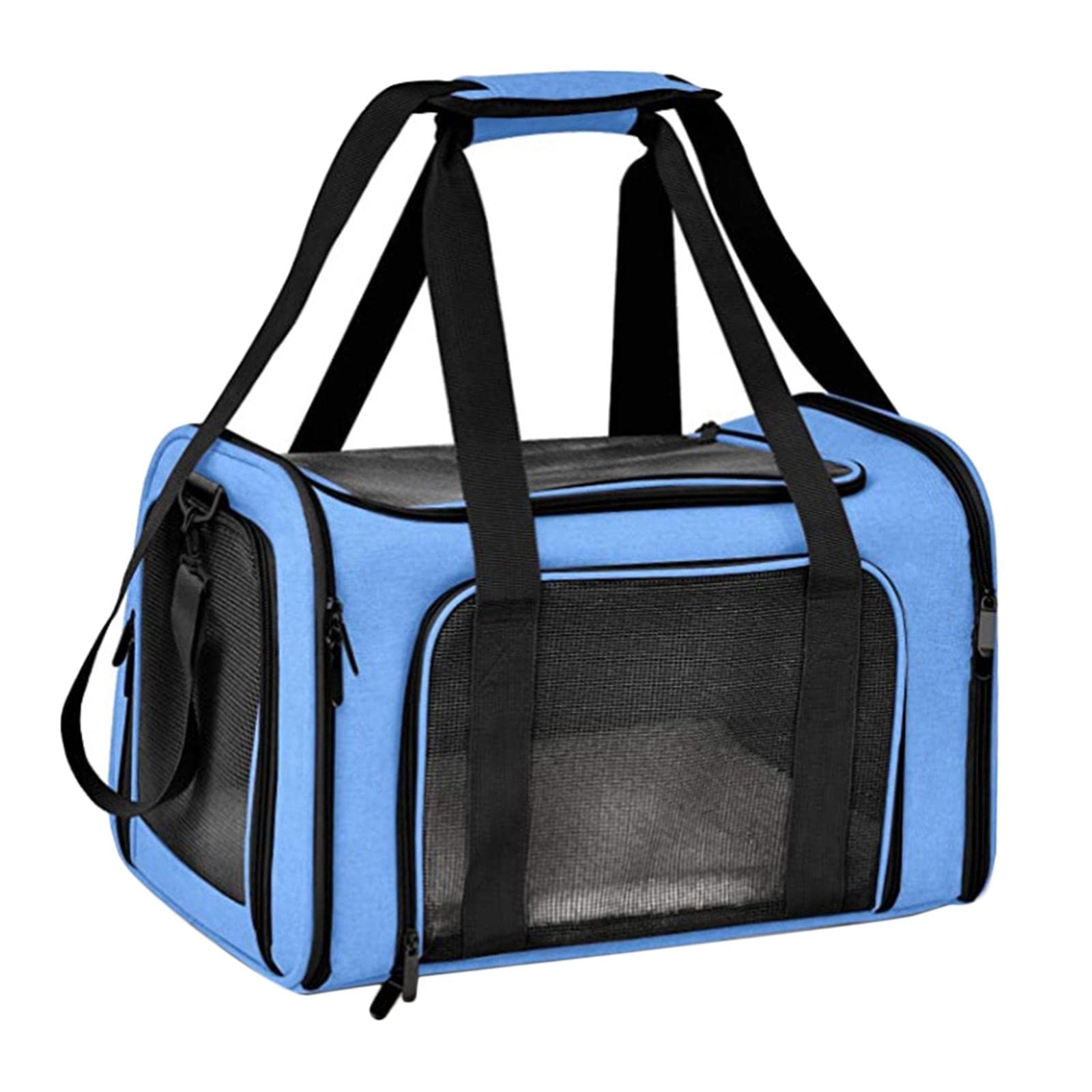 Lyla Pet Small Dog Cat Carrier Travel Carrying Bag Comfort Soft Sided Blue