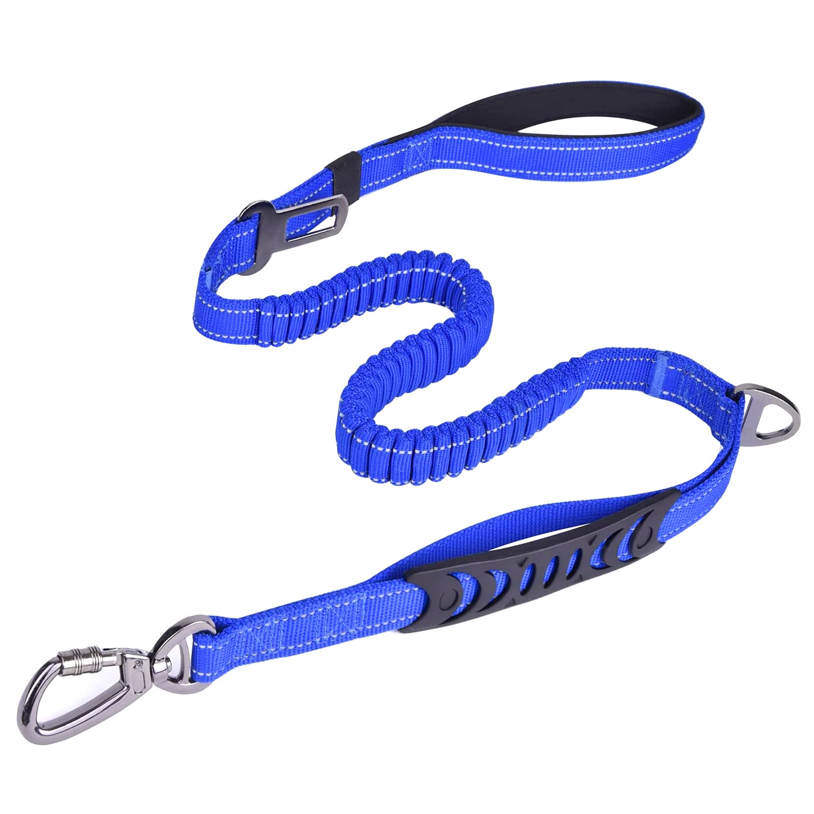 Dog Leash For Large Dog Heavy Duty, 4-6Ft Traffic Padded 2 Handles For Extra Control, Strong Shock Absorbing Bungee Dog Leash Wi