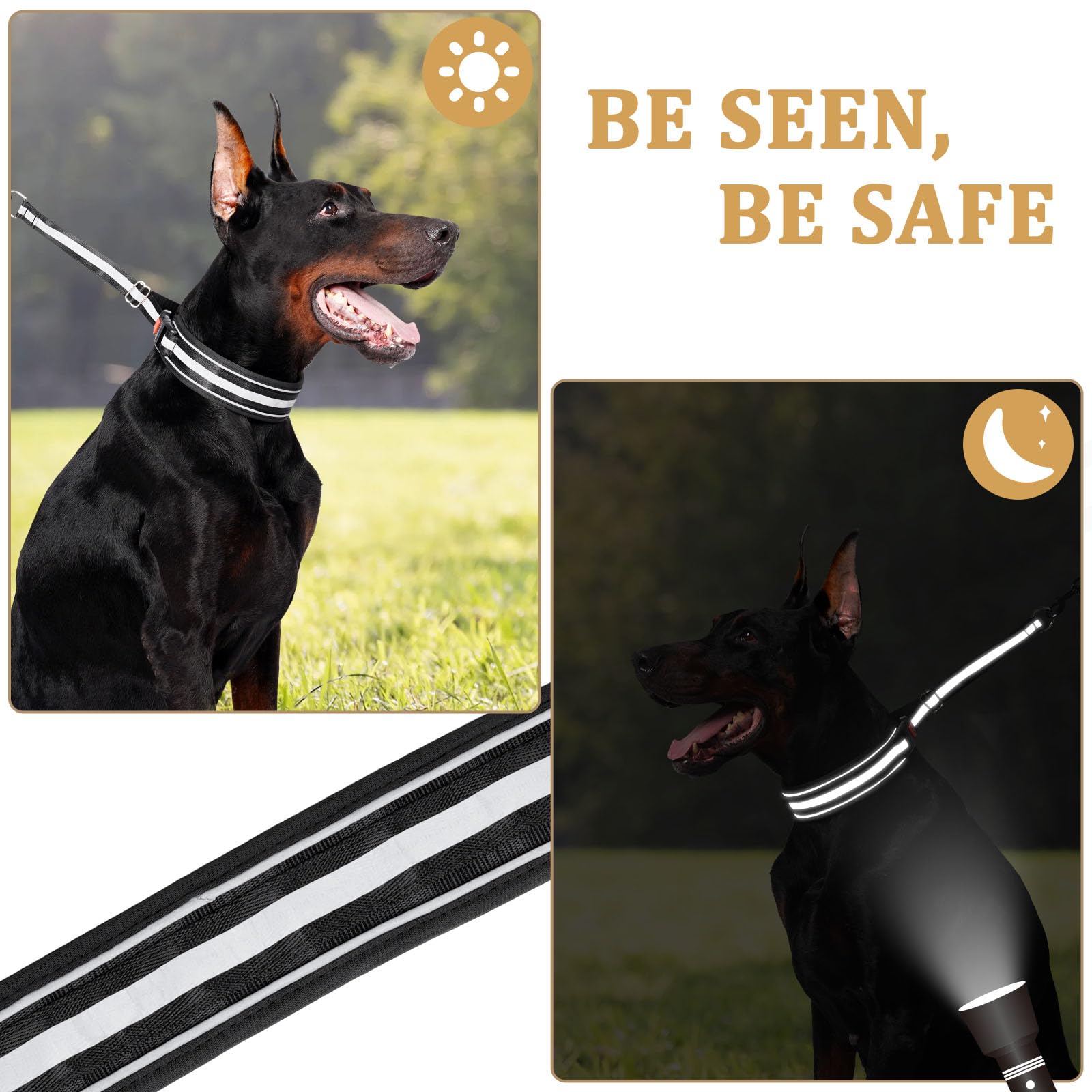 Mayerzon Martingale No Pull Dog Collar, Patented Reflective Walking Collar With Buckle For Large Medium Dogs Pitbull Belgian Mal