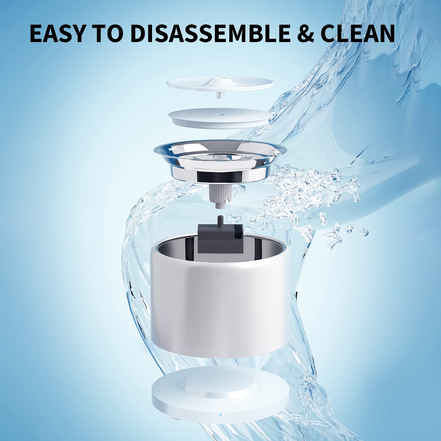 Petkit Eversweet 3 Pro Cat Water Fountain With Wireless Pump, 1.35L/46Oz Stainless Steel Pet Fountains For Cats Indoor, Automati