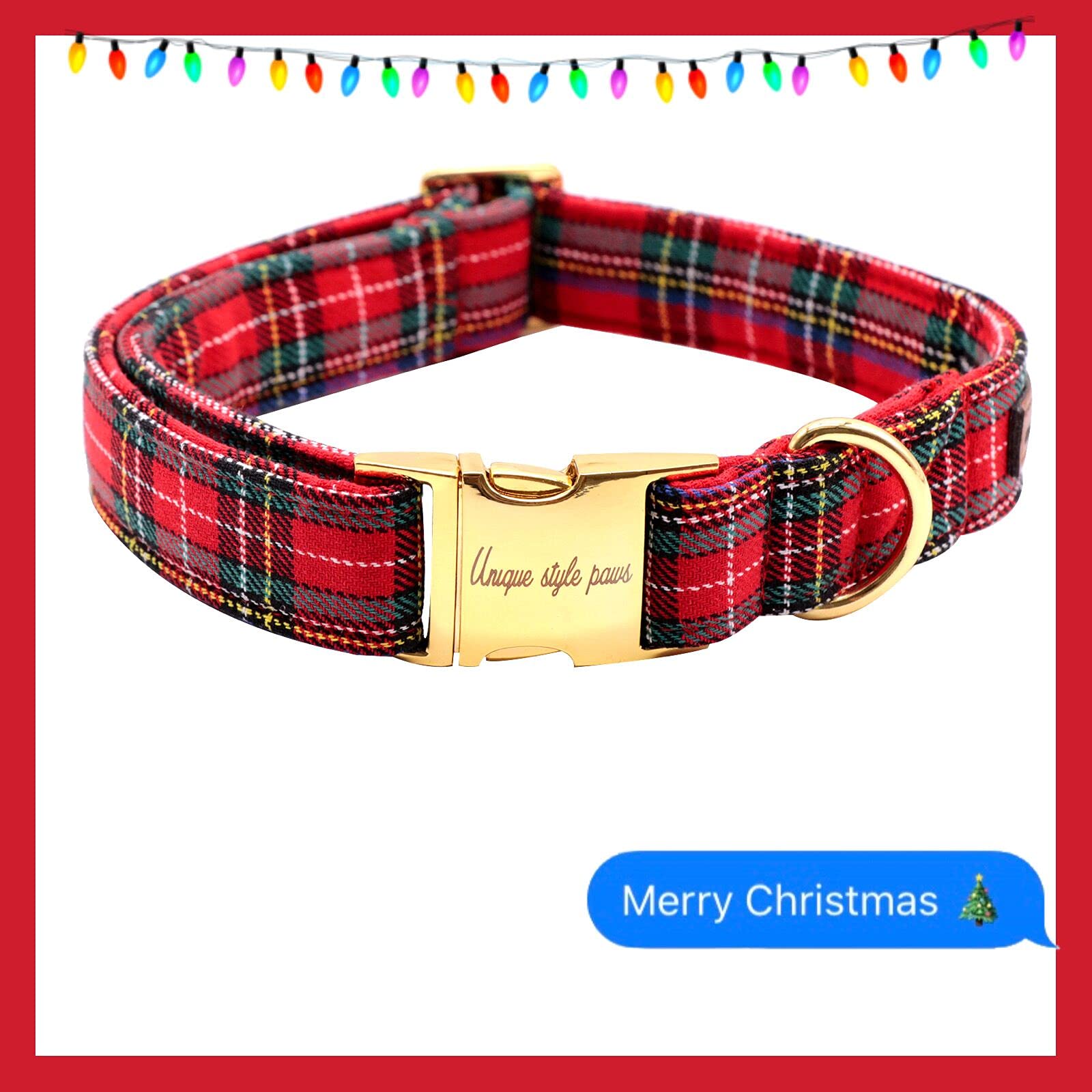 Unique Style Paws Christmas Dog Collar Bow Tie Collar Adjustable Collars For Dogs And Cats Small Medium Large