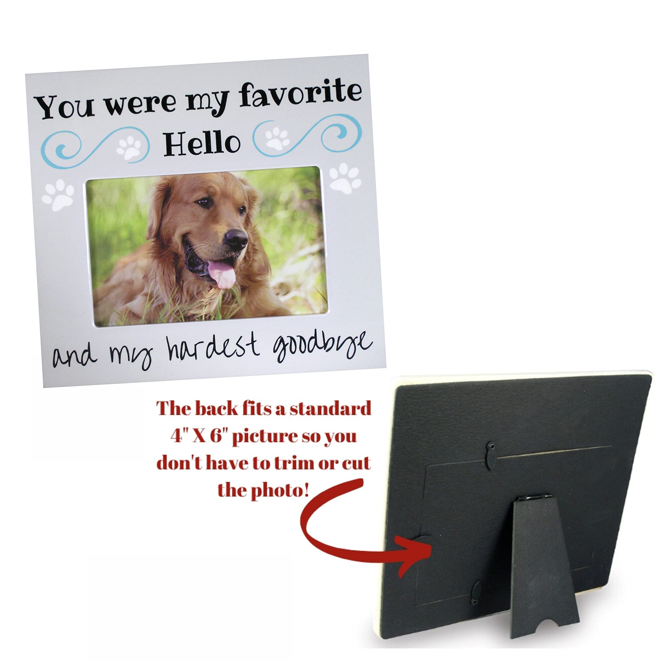 BANBERRY DESIGNS Personalized Pet Remembrance Gift Customized Pet Memorial Picture Frame Bereavement Custom Photo Frame for Dog