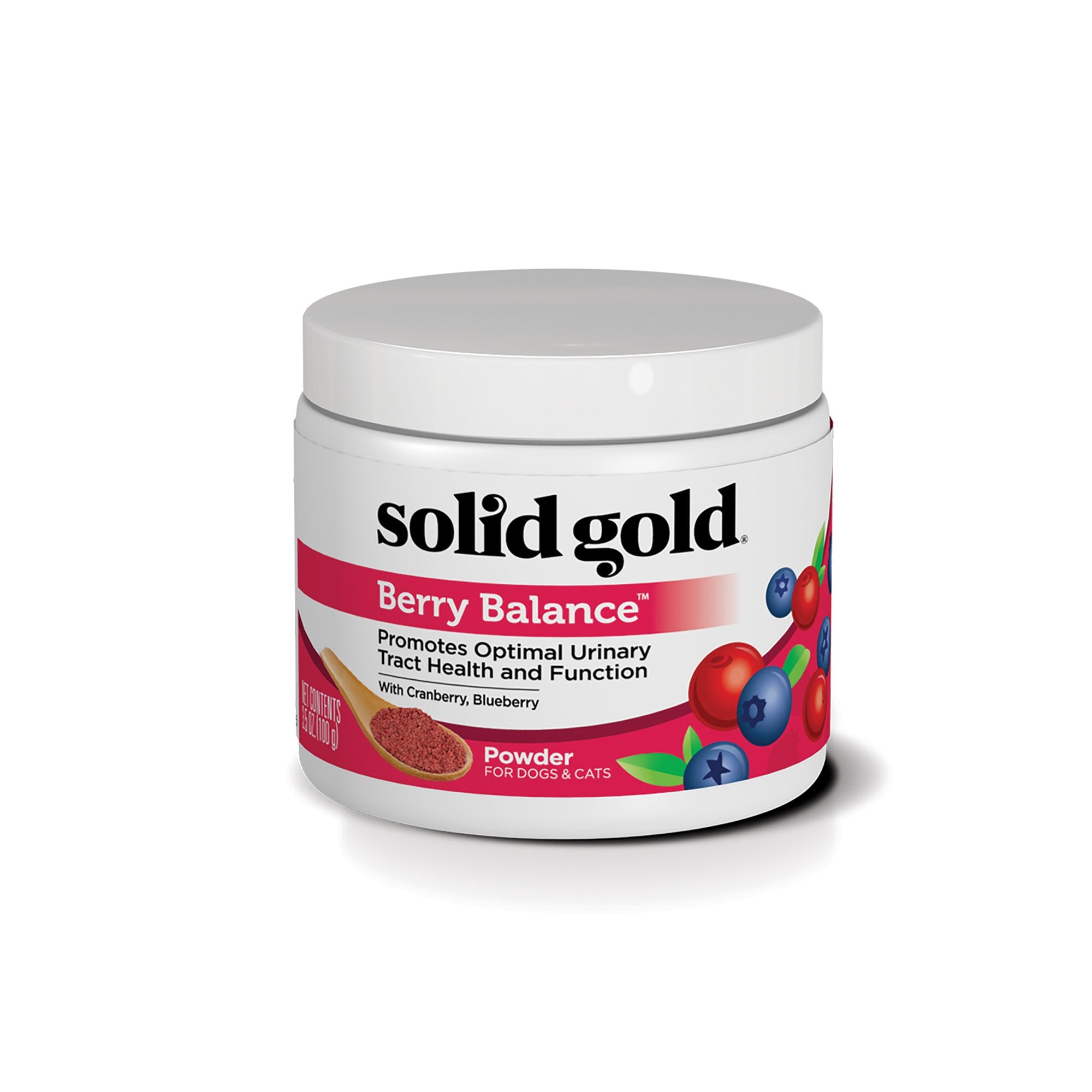 Solid Gold Cat & Dog Vitamins for UTI - Powdered Cranberry Supplement for Dogs & Cats - Urinary Tract, Bladder & Kidney Support 
