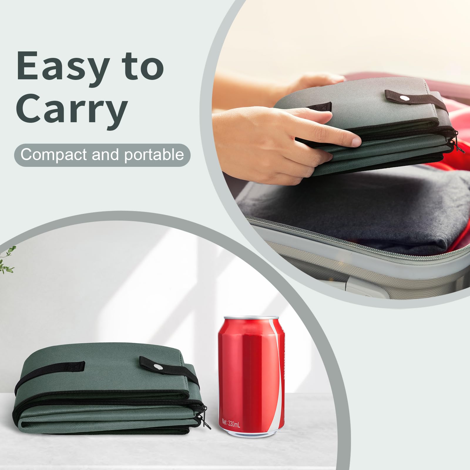 Upgrade Portable Litter Box With Lid, Leak-Proof Collapsible Cat Litter Box Great For Travel Hotel Stays And Road Trip 18X14X5.5