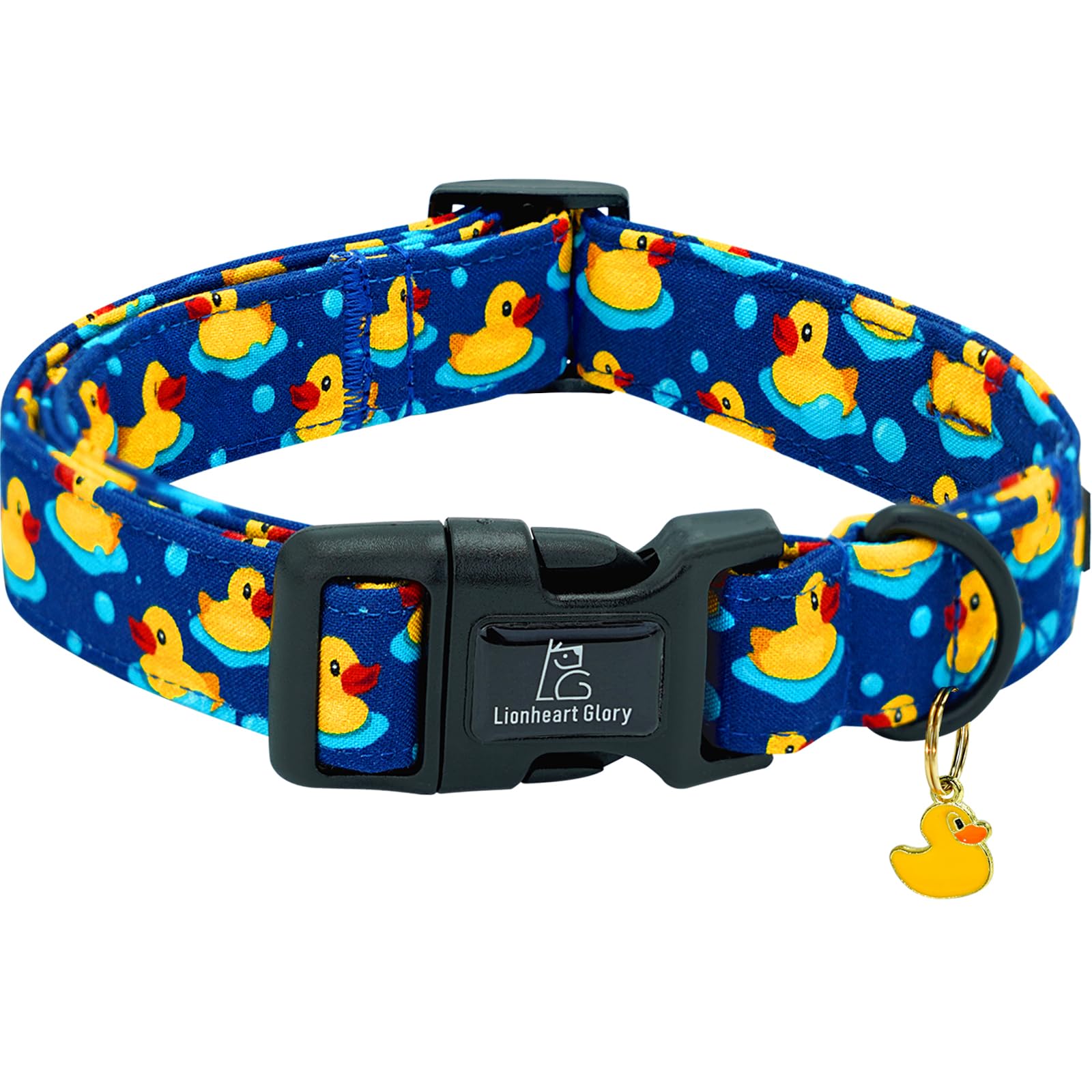 Lionheart Glory Dog Collar Ducky Pattern Cute Collar For Small Dogs Spring Summer Female Or Male Collars Pets Gift Adjustable He