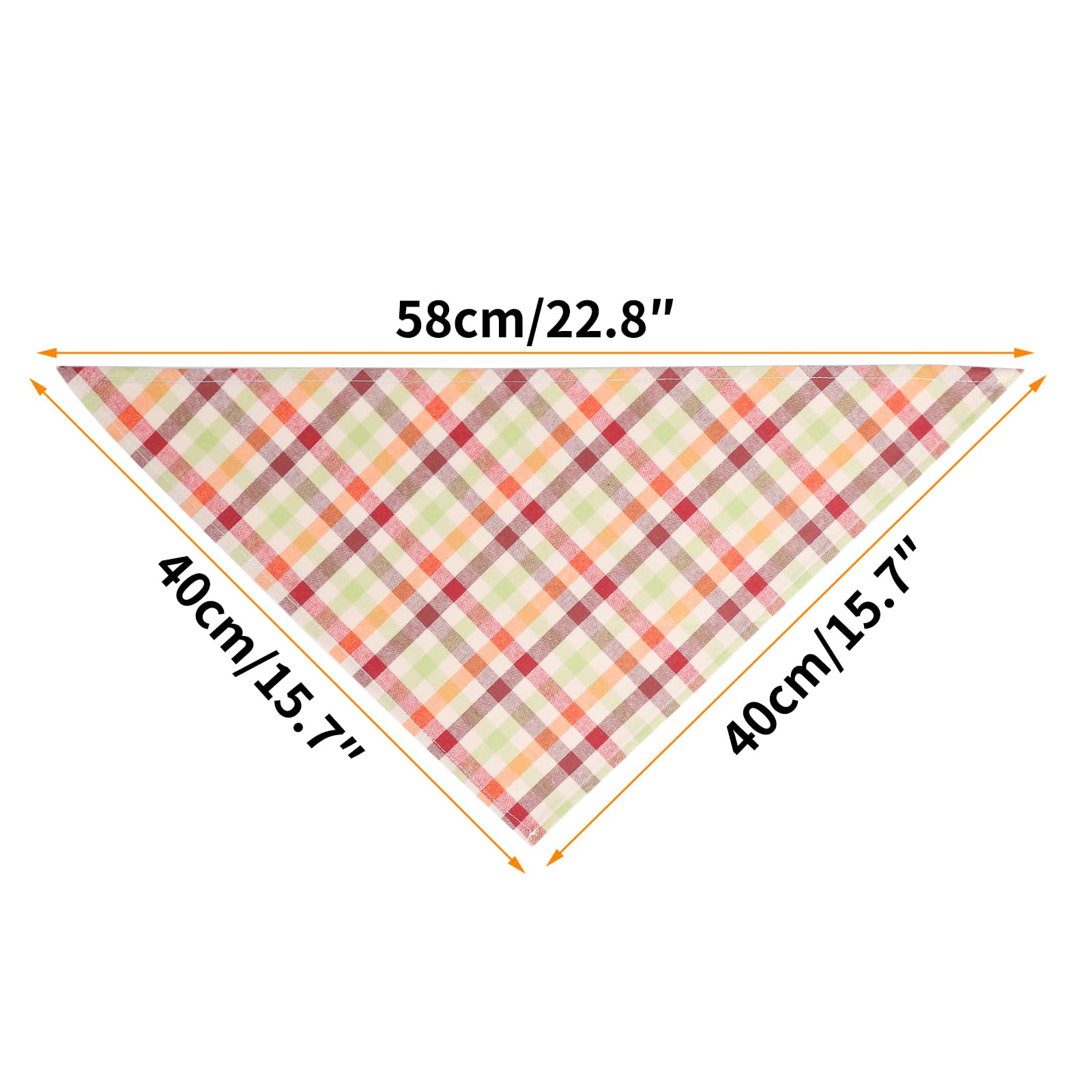 Segarty 30 Pack Triangle Plaid Bibs, 22.8''X15.7'' Pet Scarf Washable Dog Bandanas Accessories Bulk For Small Medium Dogs Cats L